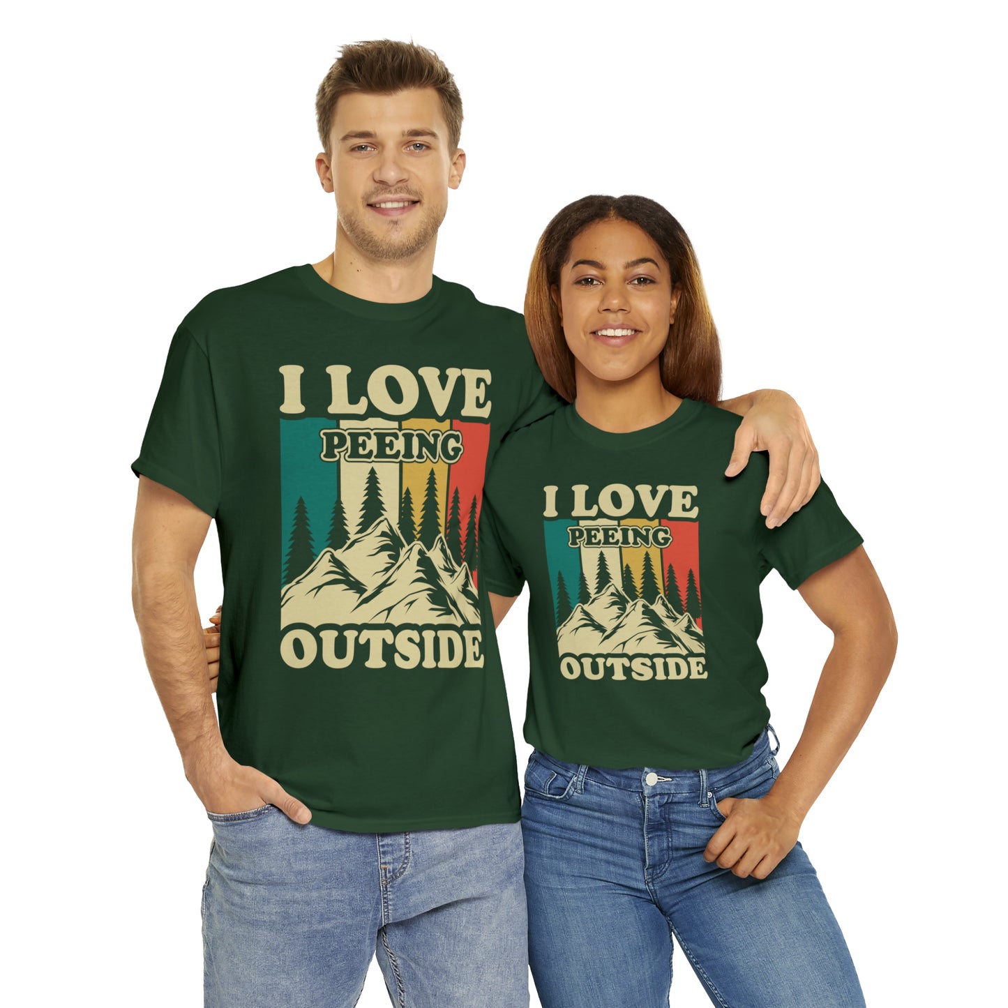 Retro Vintage Camping T-Shirt I Love Peeing Outside