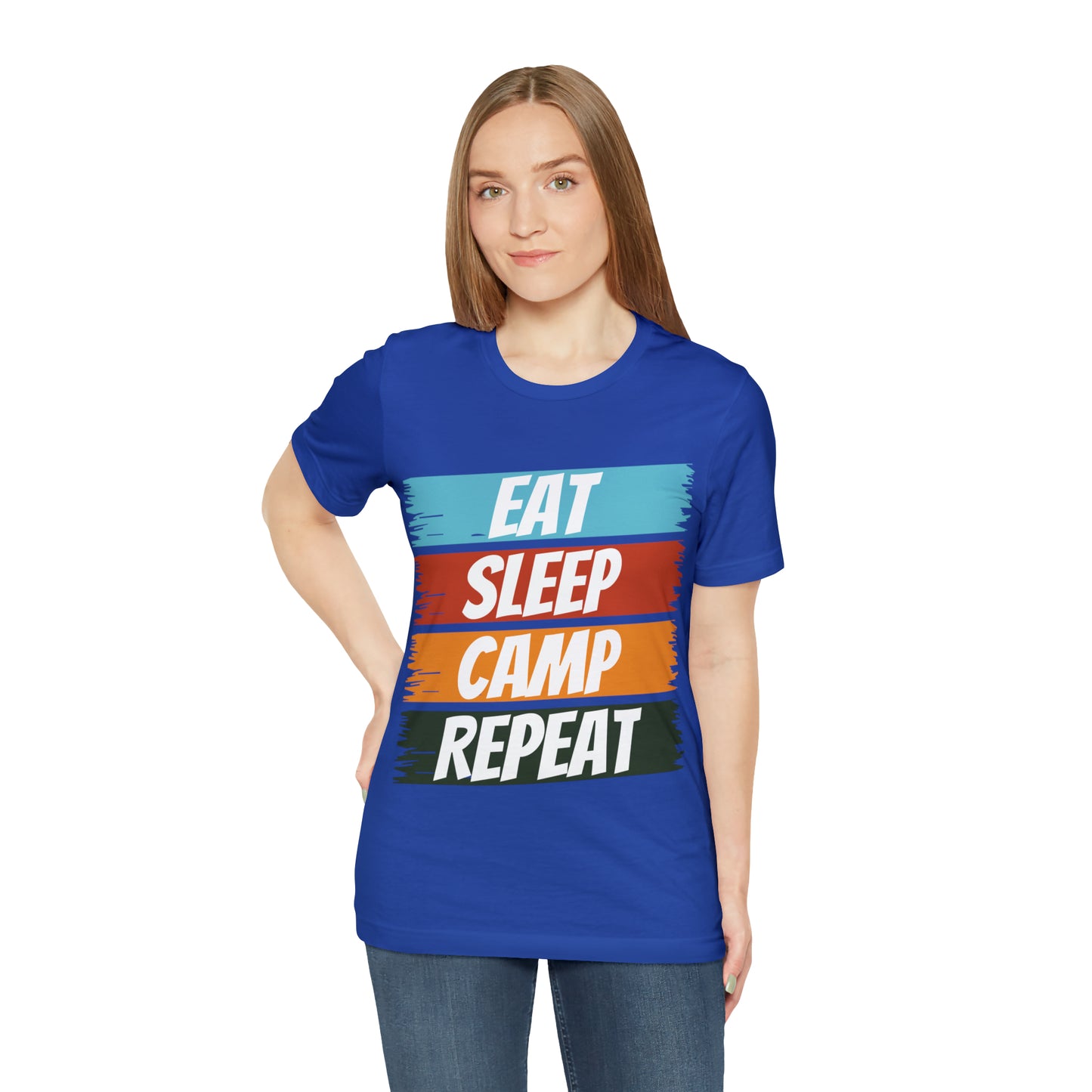 Eat Sleep Camp Repeat Short Sleeve Tee