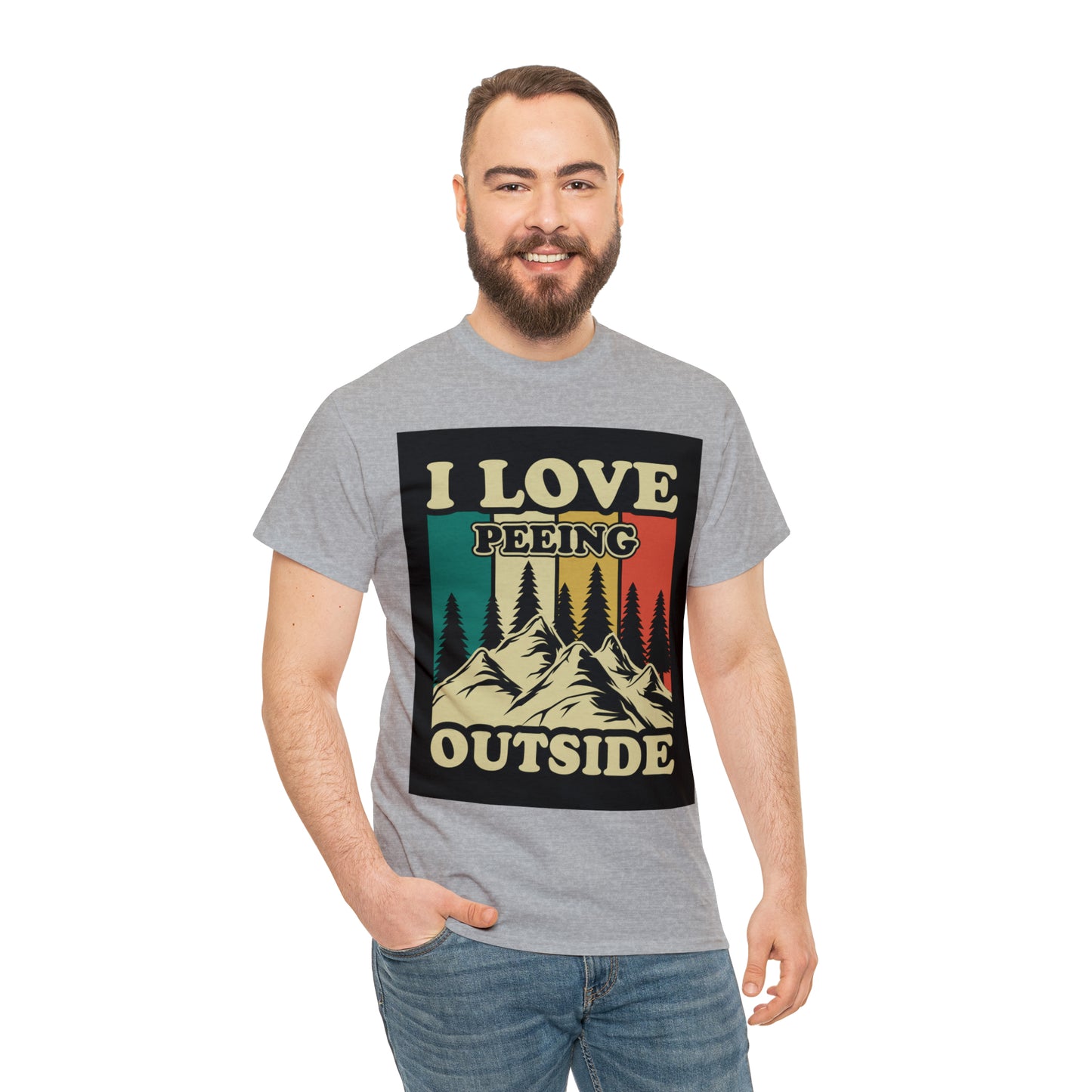 Retro Vintage Camping T-Shirt I Love Peeing Outside