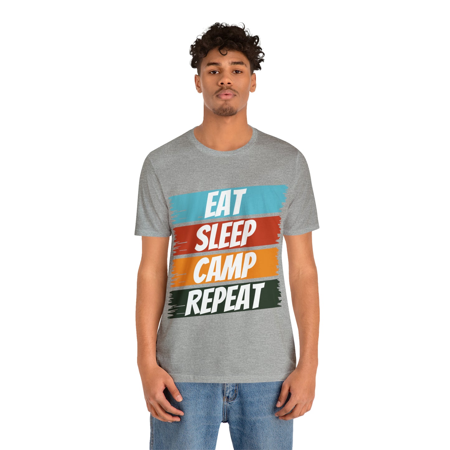 Eat Sleep Camp Repeat Short Sleeve Tee