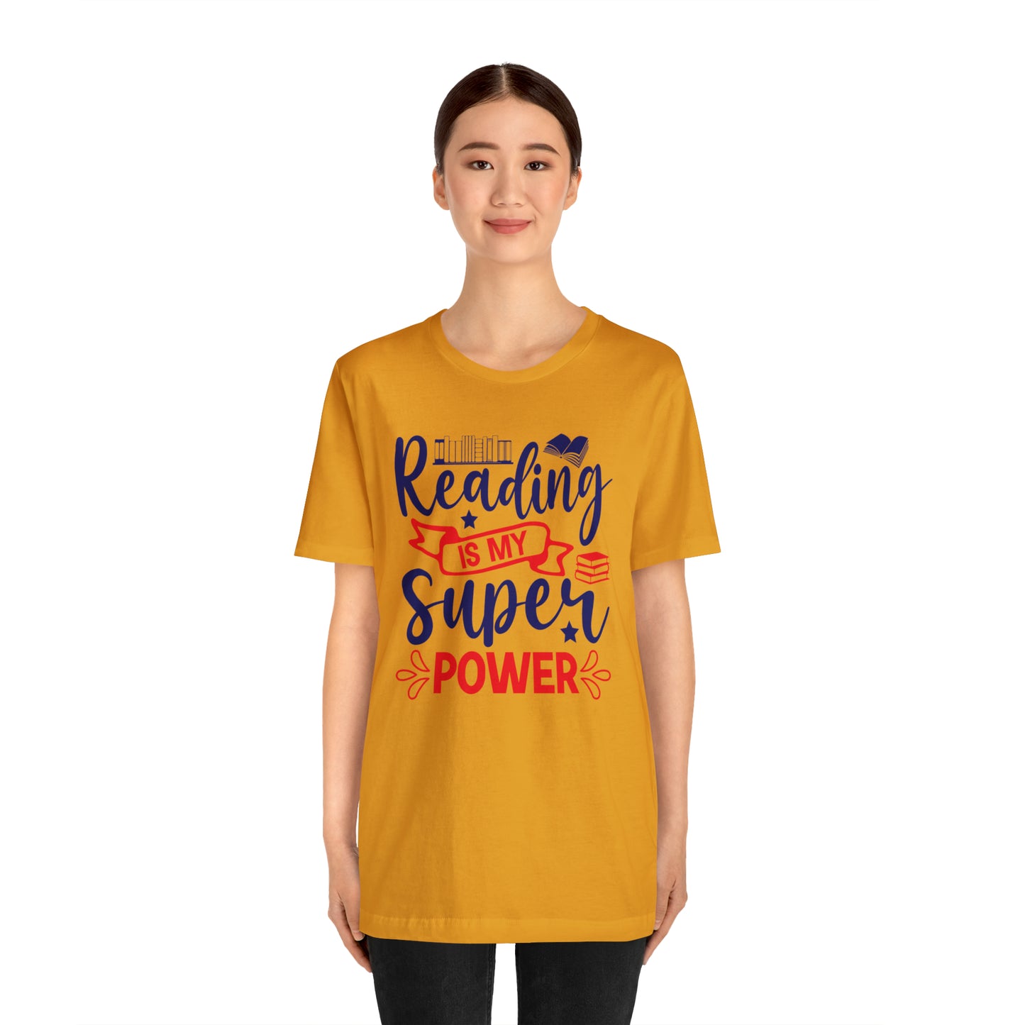 Reading Is My Super Power Short Sleeve Tee