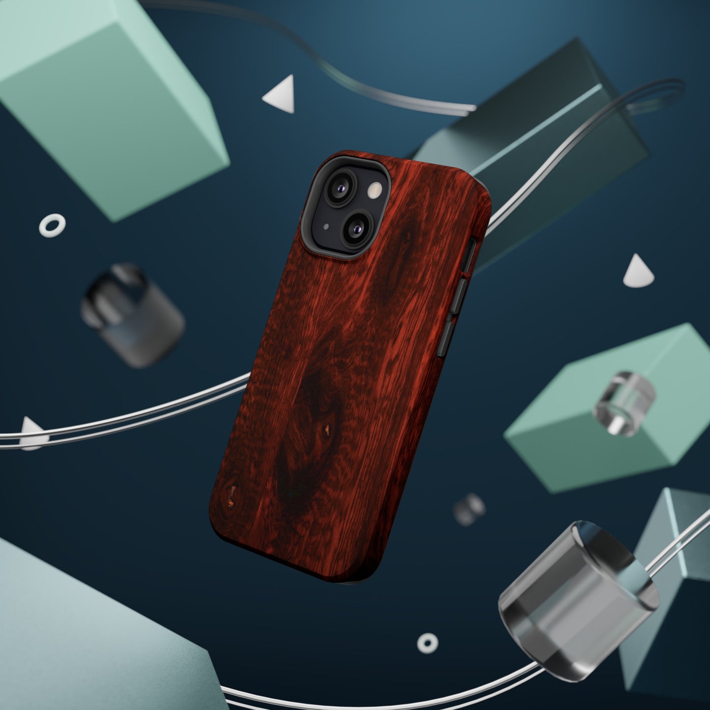 Dark Red Hardwood MagSafe Tough Cases