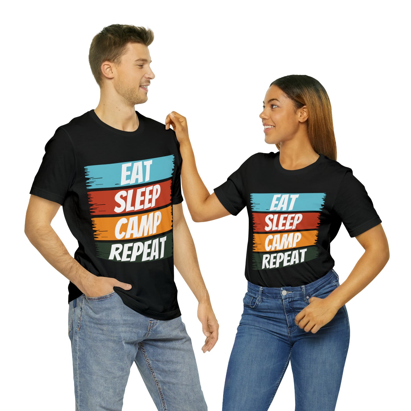 Eat Sleep Camp Repeat Short Sleeve Tee