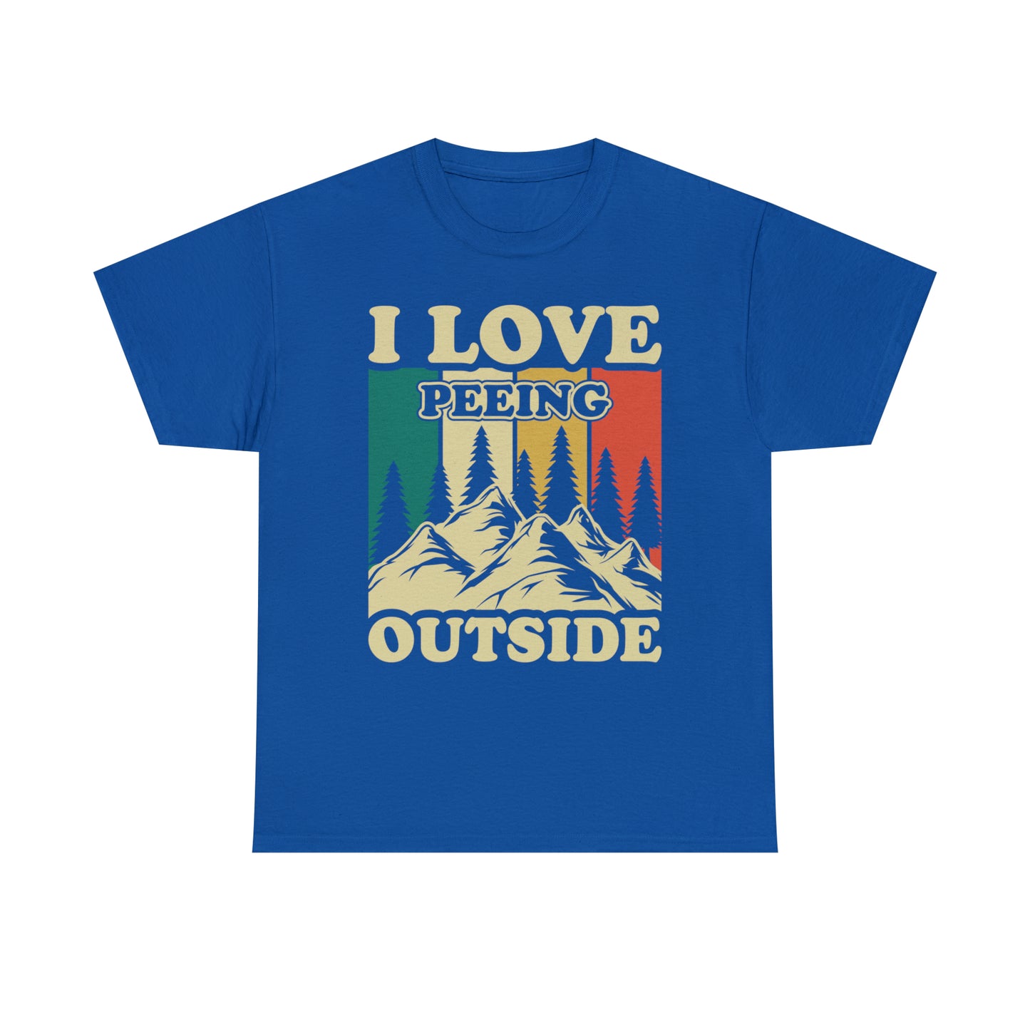 Retro Vintage Camping T-Shirt I Love Peeing Outside