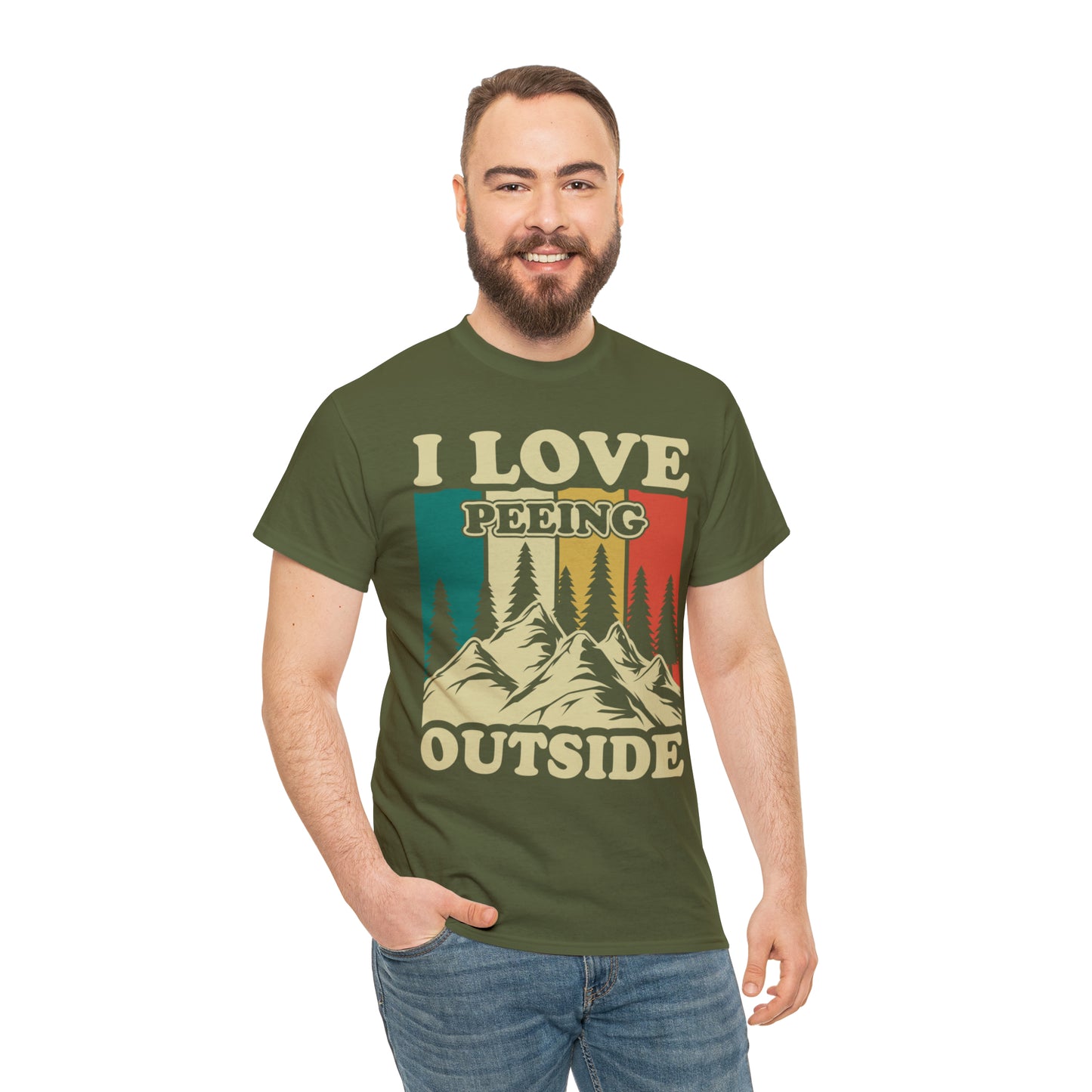 Retro Vintage Camping T-Shirt I Love Peeing Outside
