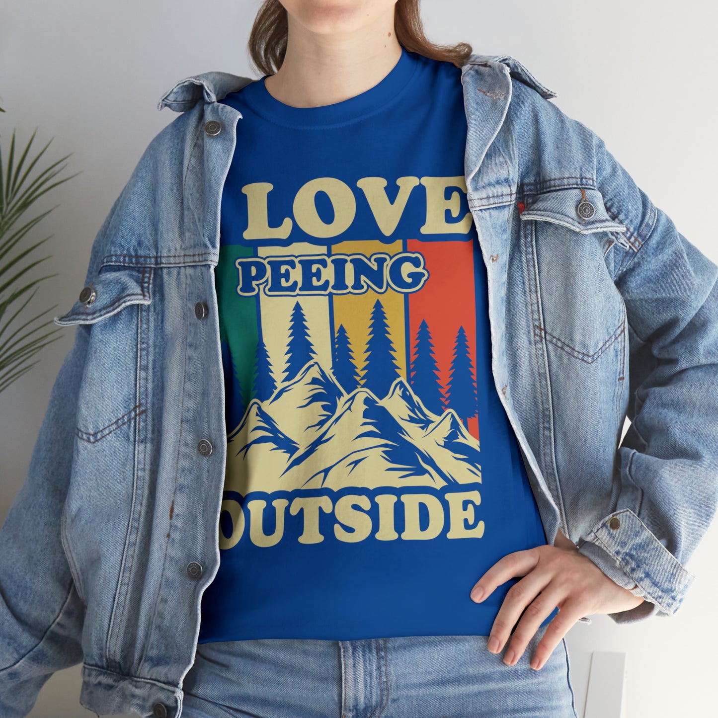 Retro Vintage Camping T-Shirt I Love Peeing Outside