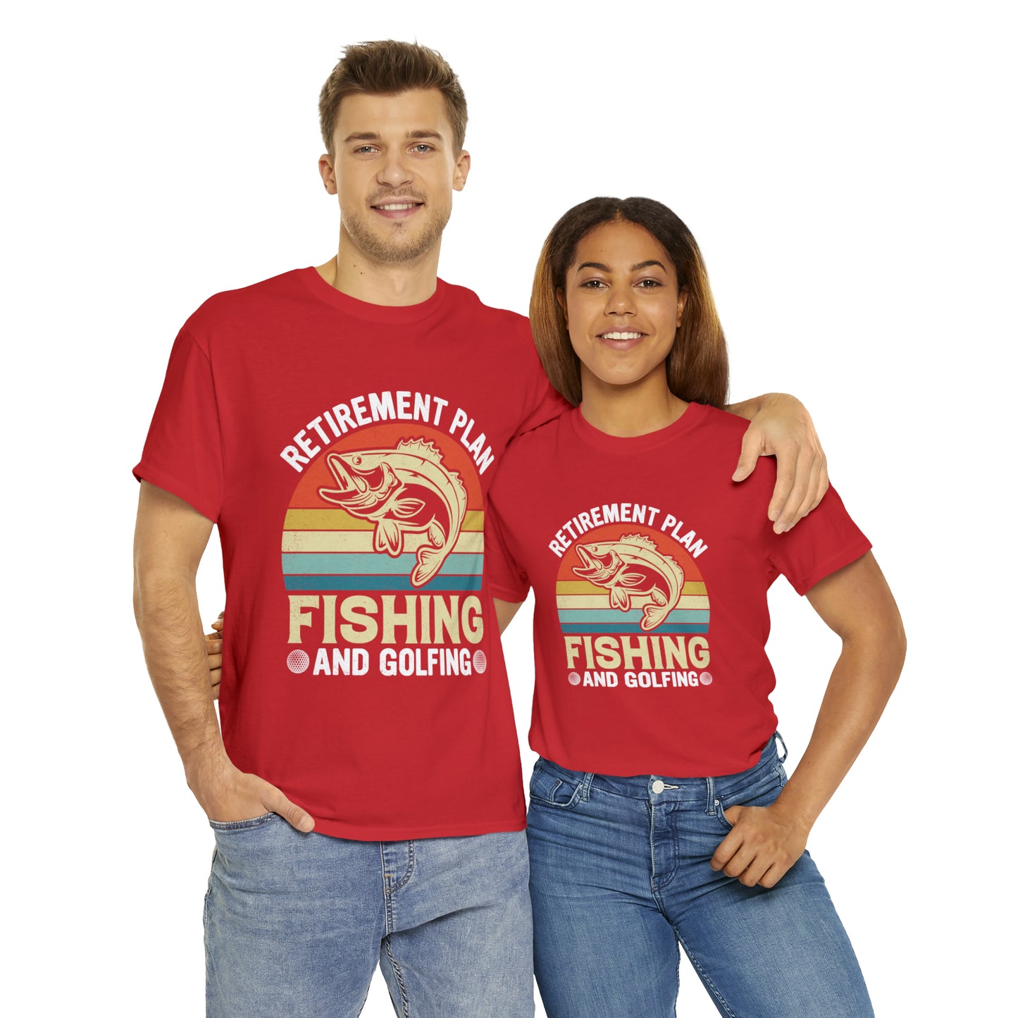 Retirement Plan Fishing Retro Tee Shirt