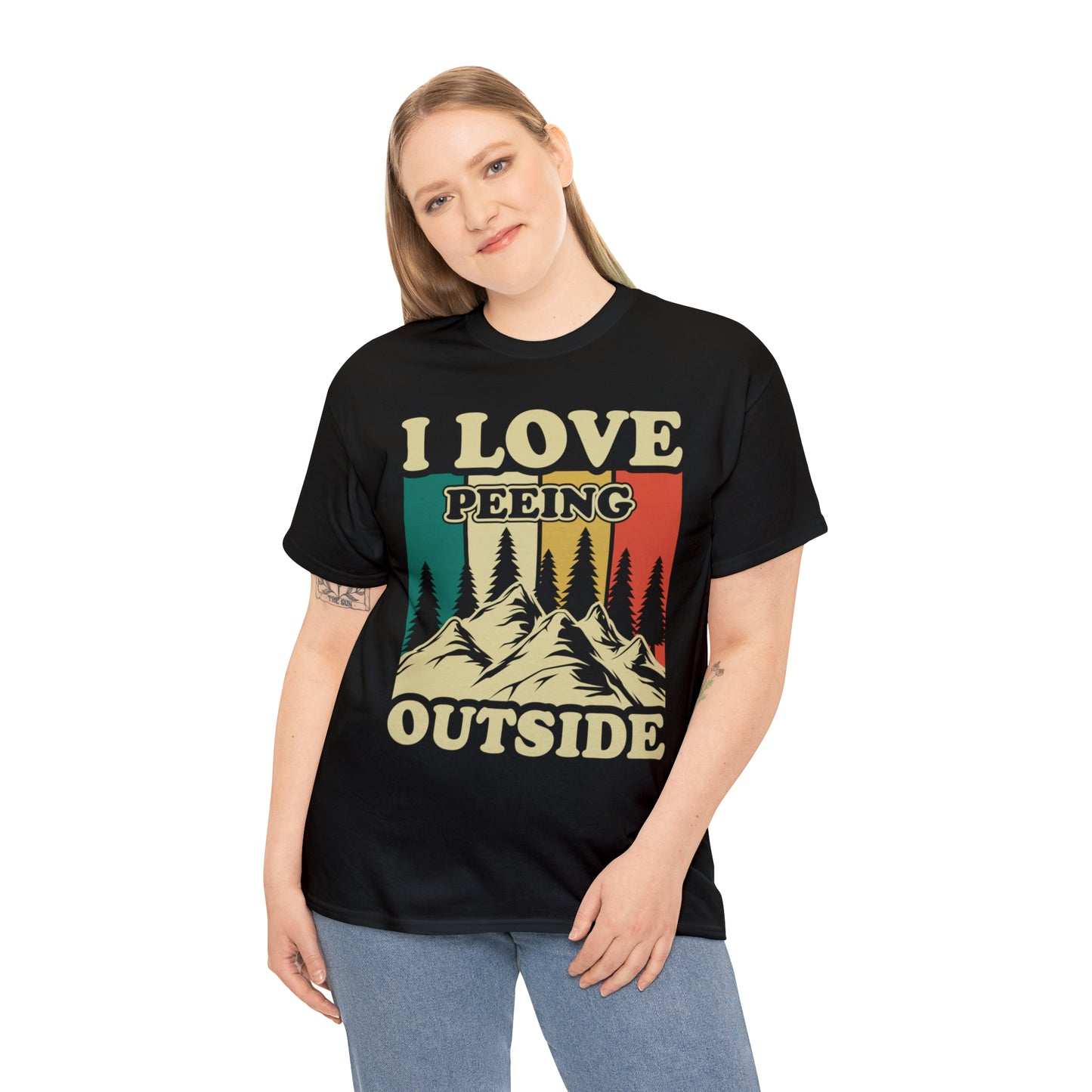 Retro Vintage Camping T-Shirt I Love Peeing Outside