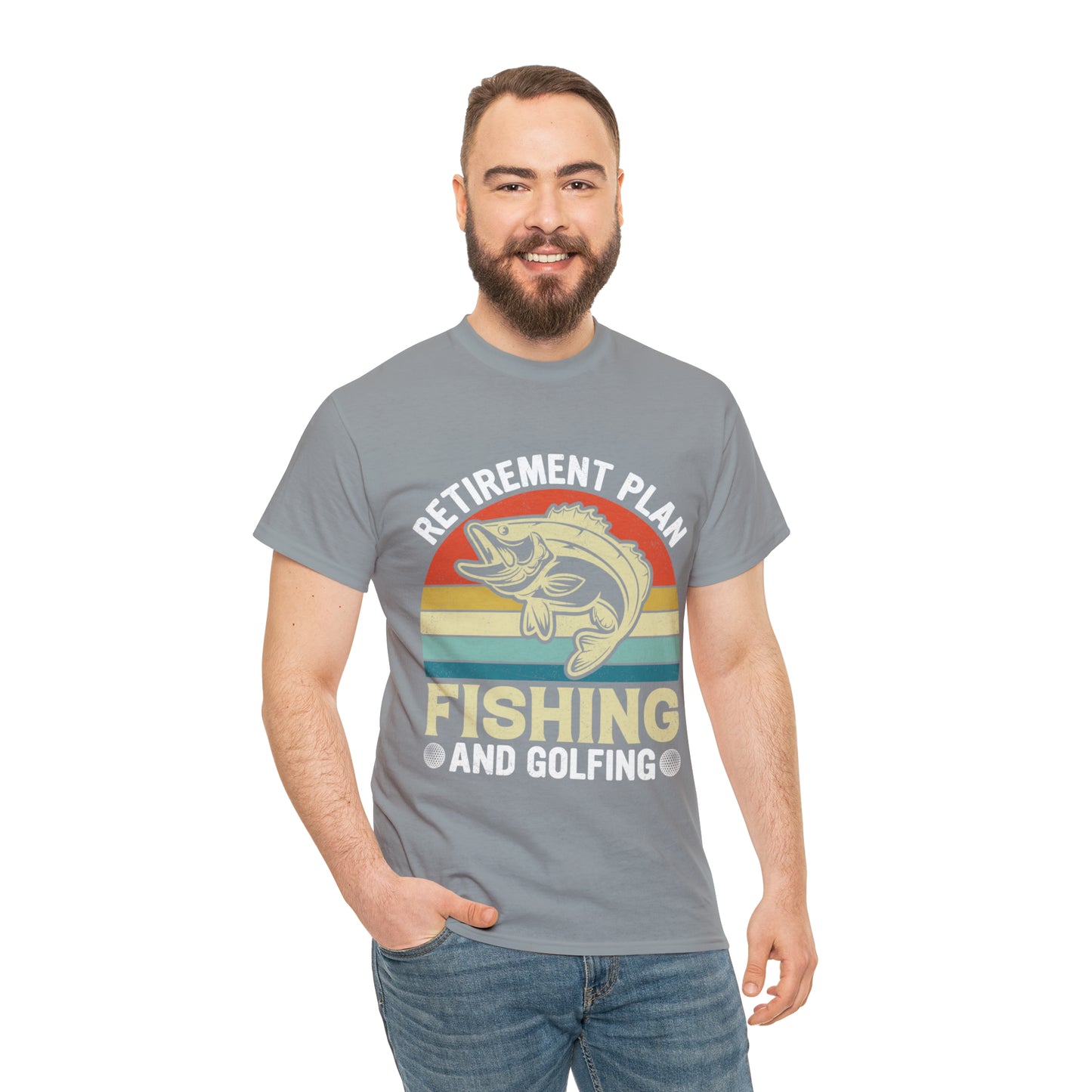Retirement Plan Fishing Retro Tee Shirt