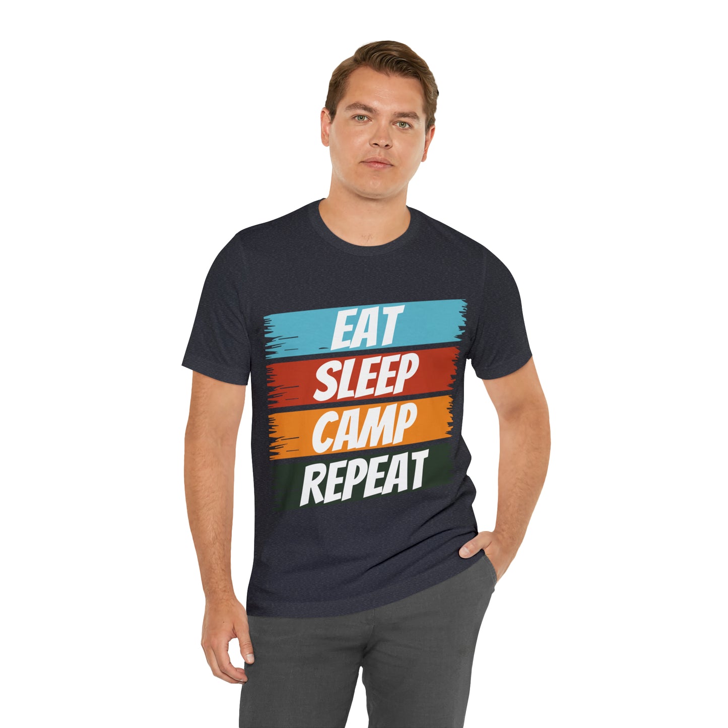 Eat Sleep Camp Repeat Short Sleeve Tee