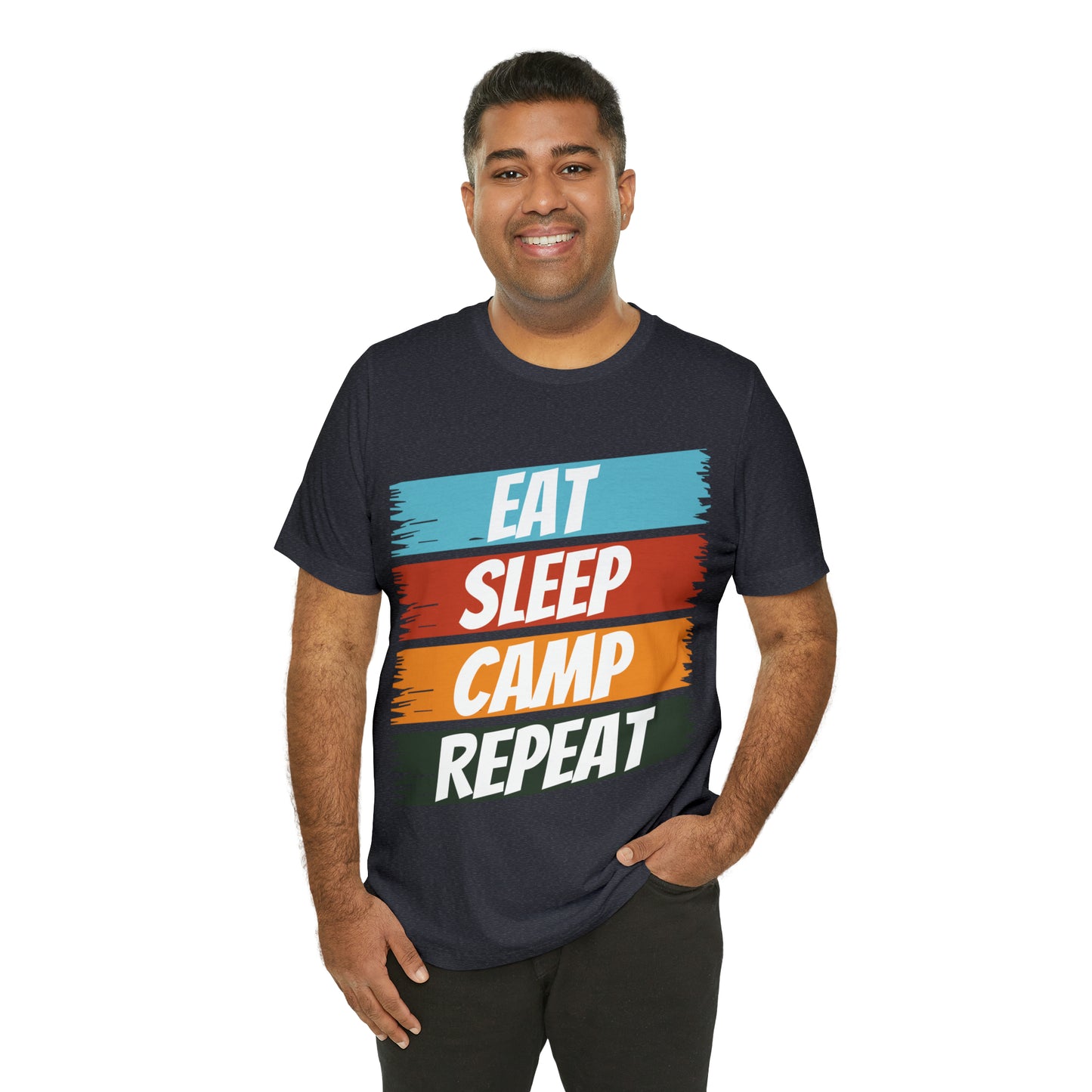 Eat Sleep Camp Repeat Short Sleeve Tee