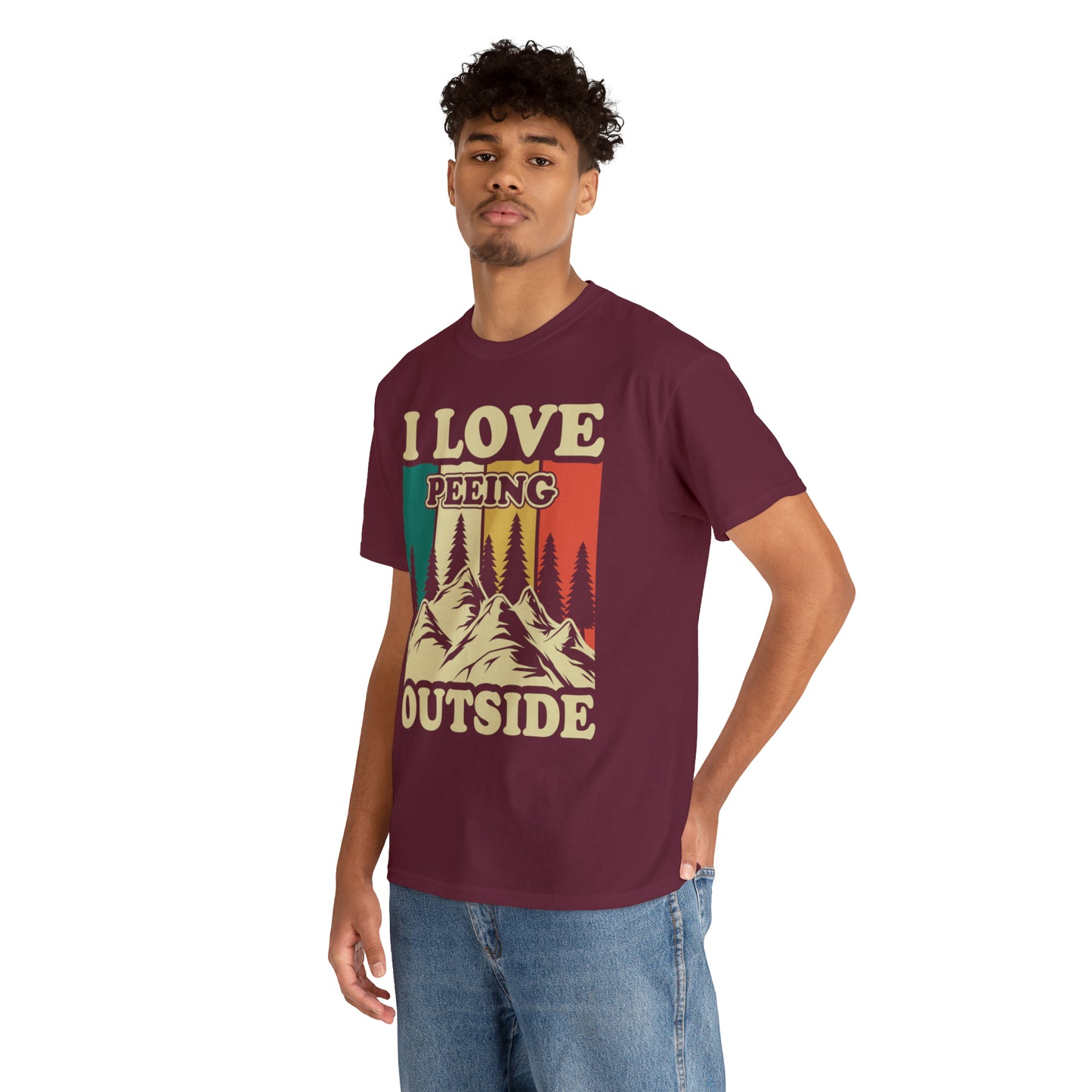 Retro Vintage Camping T-Shirt I Love Peeing Outside
