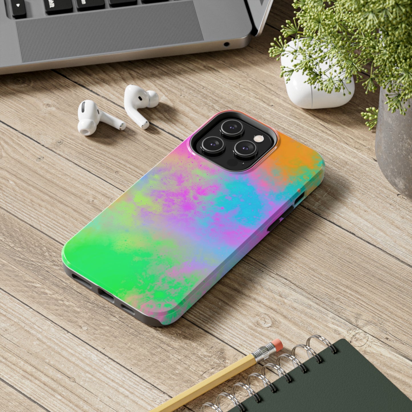 Neon Galaxy Tough Phone Cases