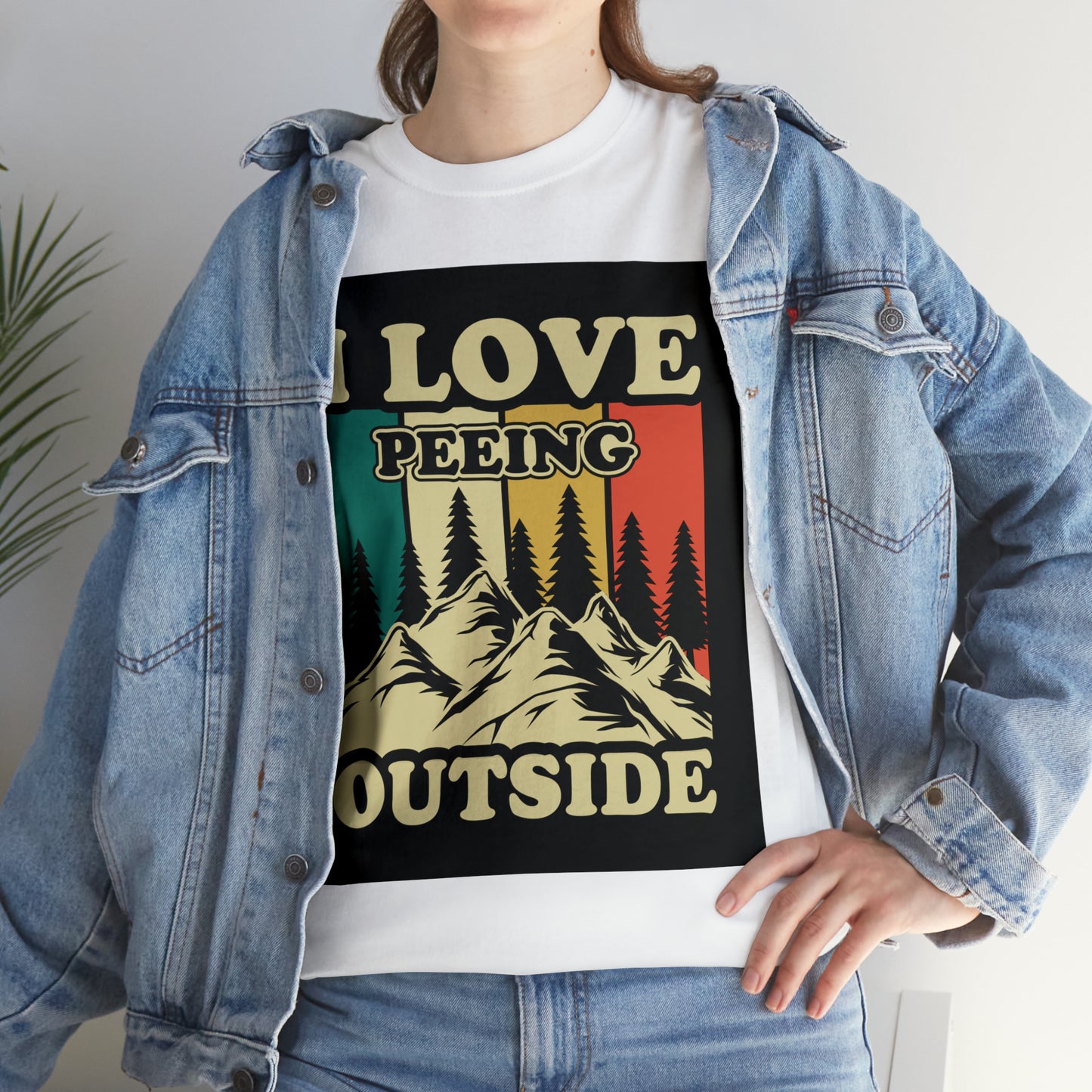 Retro Vintage Camping T-Shirt I Love Peeing Outside