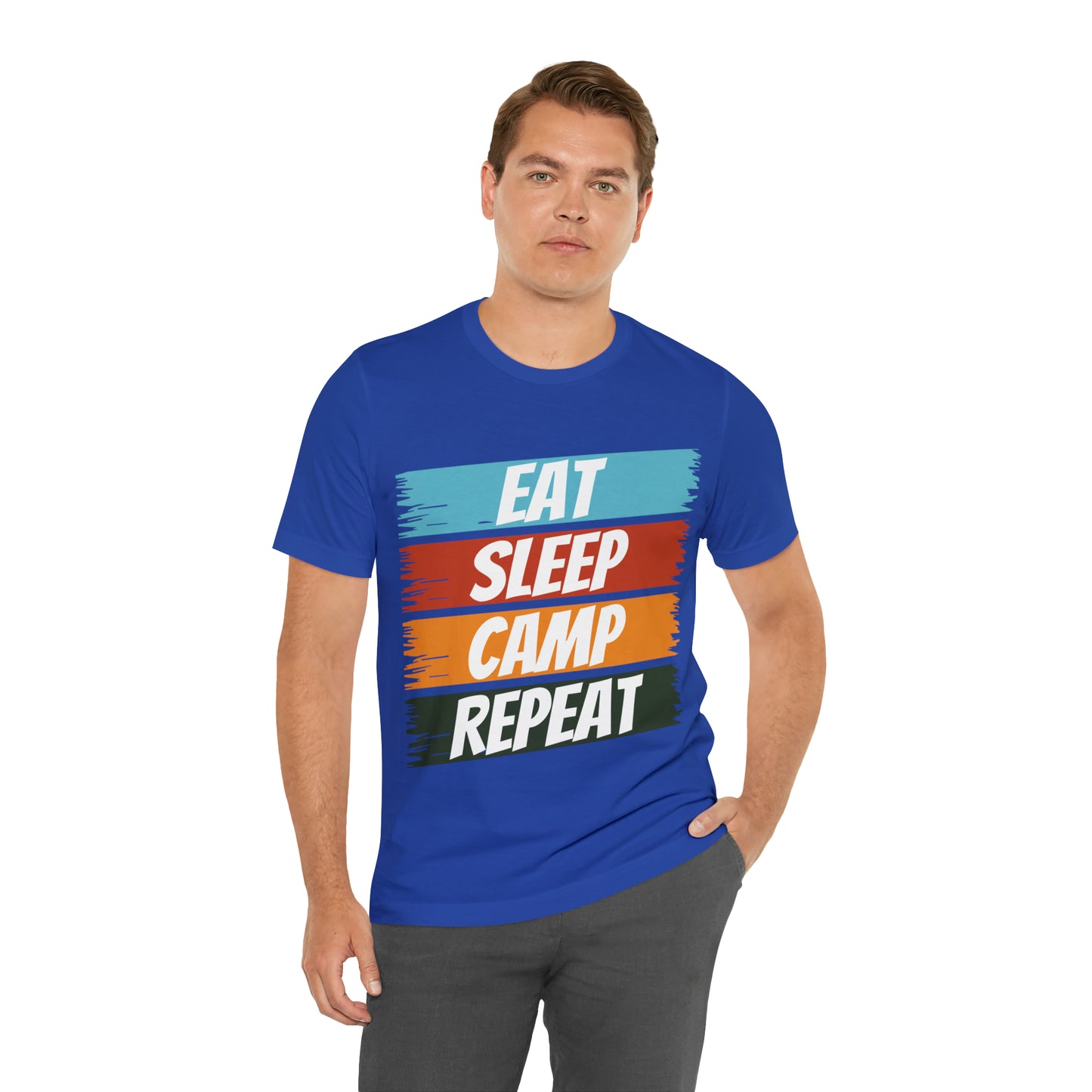 Eat Sleep Camp Repeat Short Sleeve Tee
