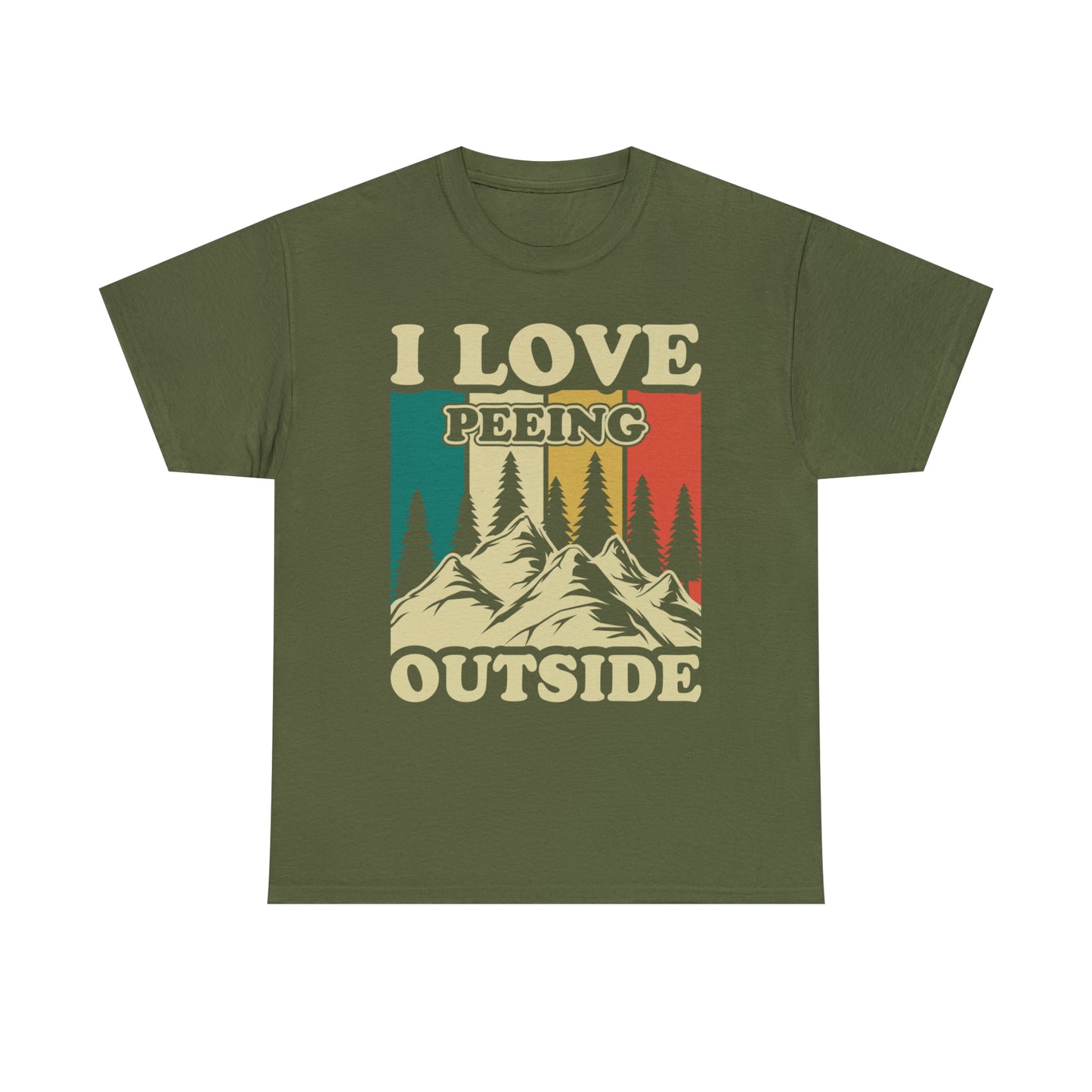 Retro Vintage Camping T-Shirt I Love Peeing Outside