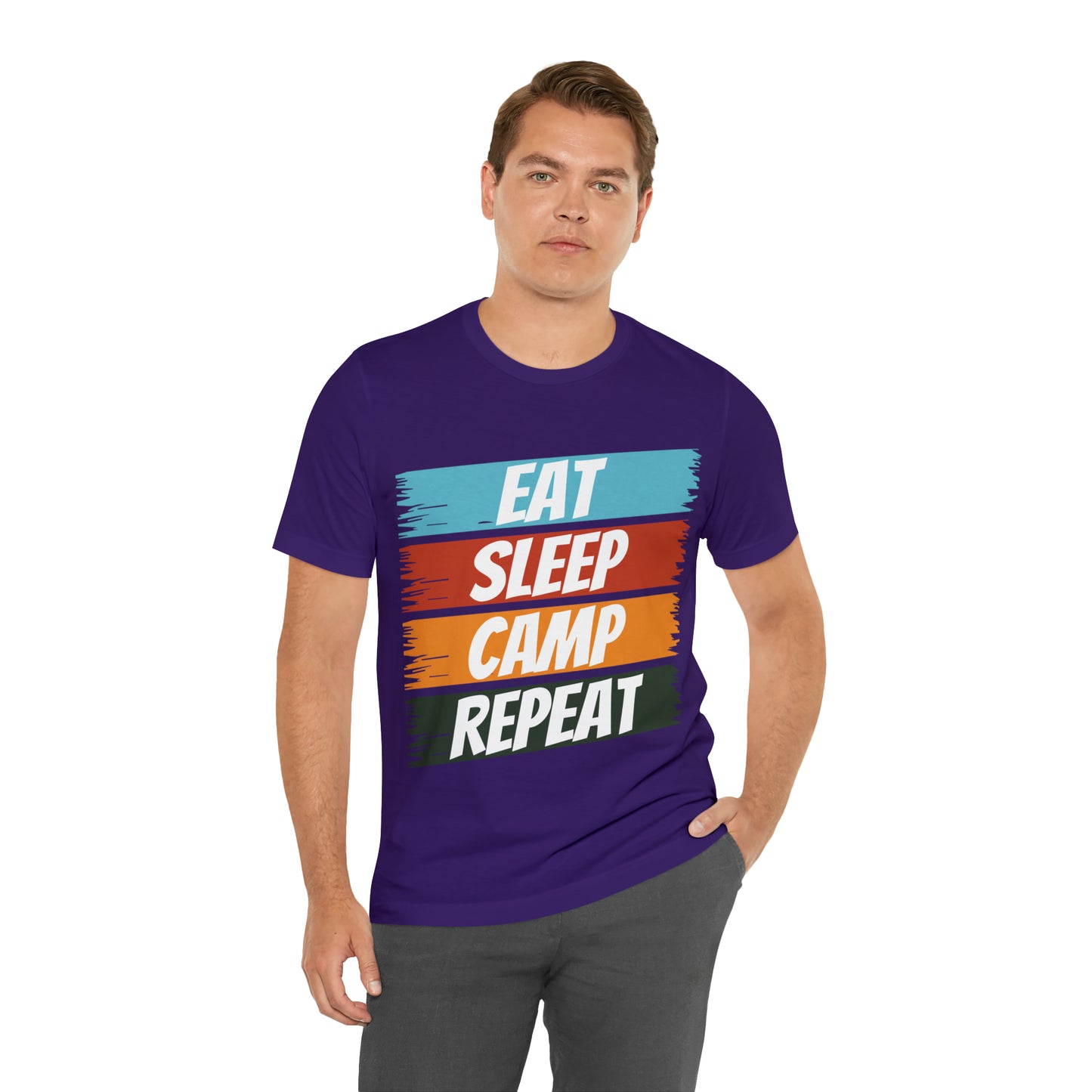 Eat Sleep Camp Repeat Short Sleeve Tee