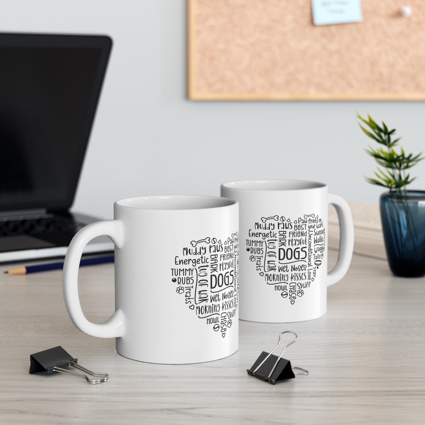 Dog Heart Love Mug 11oz