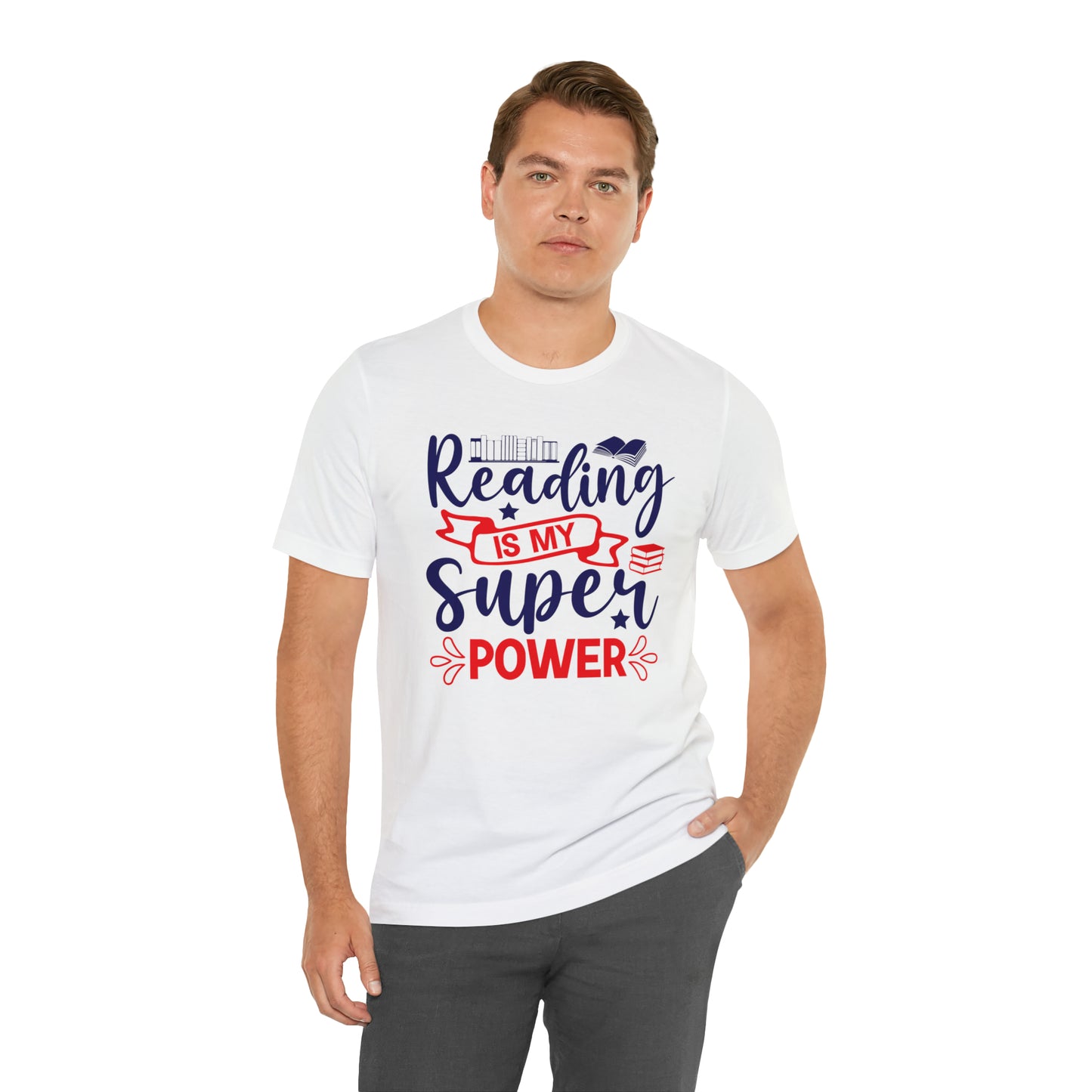 Reading Is My Super Power Short Sleeve Tee