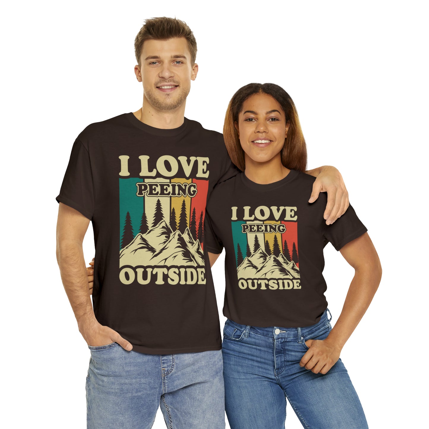Retro Vintage Camping T-Shirt I Love Peeing Outside