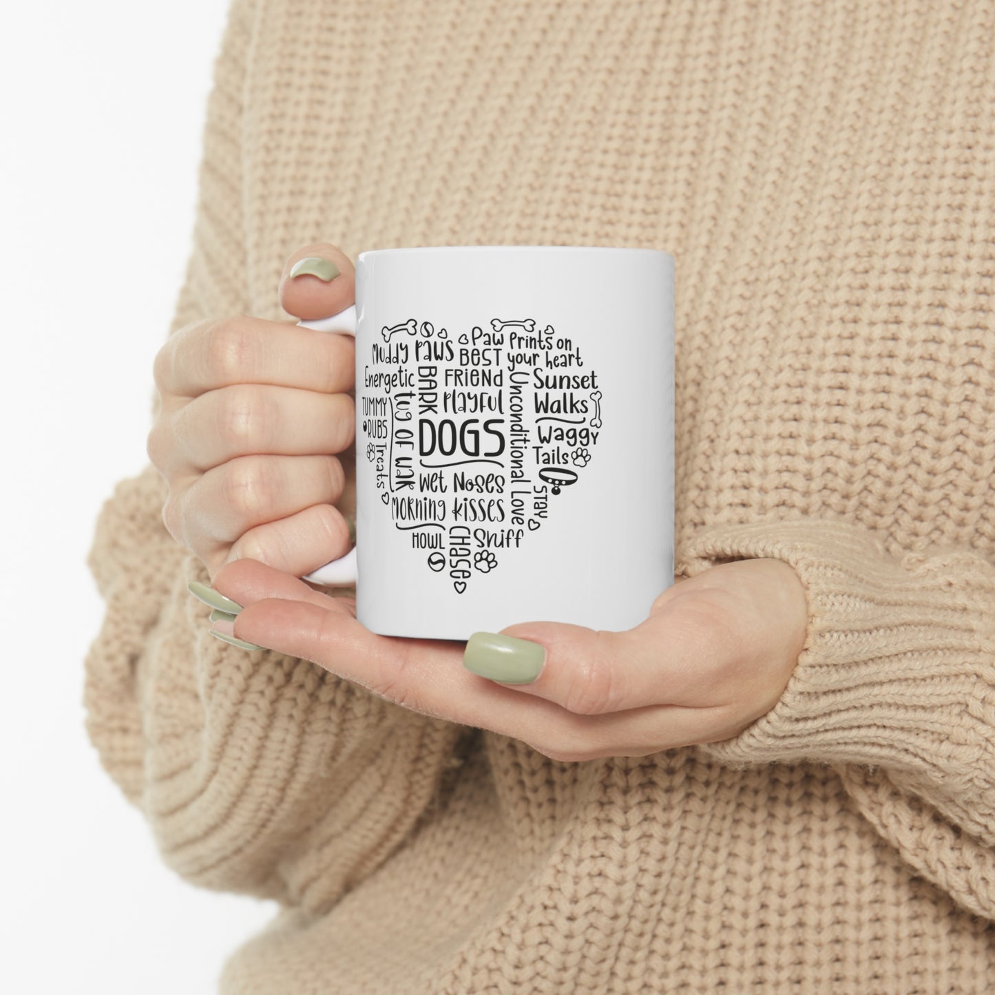 Dog Heart Love Mug 11oz