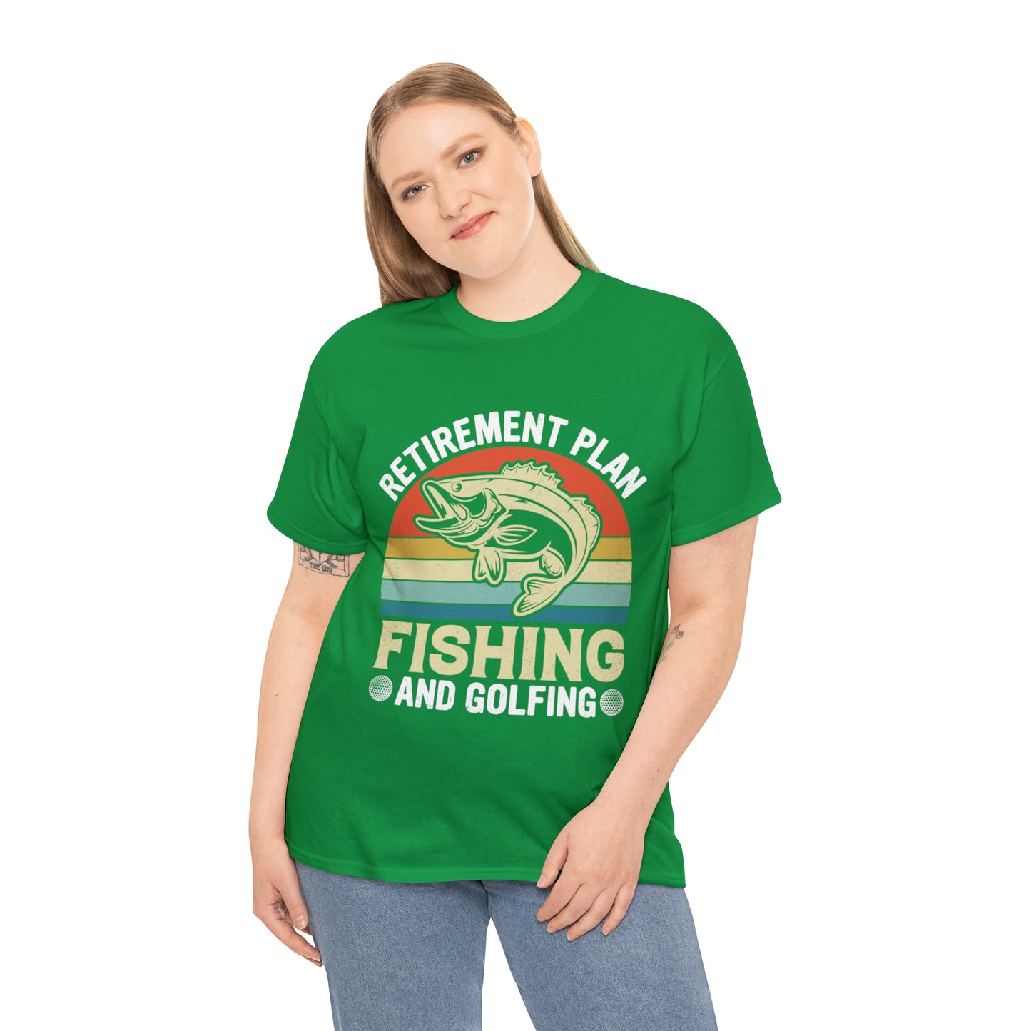 Retirement Plan Fishing Retro Tee Shirt