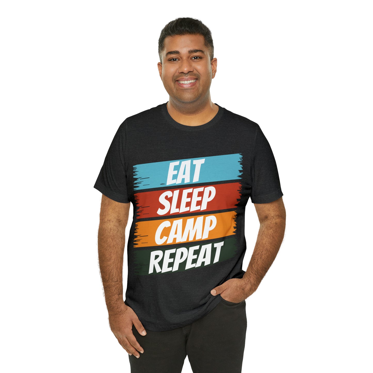 Eat Sleep Camp Repeat Short Sleeve Tee
