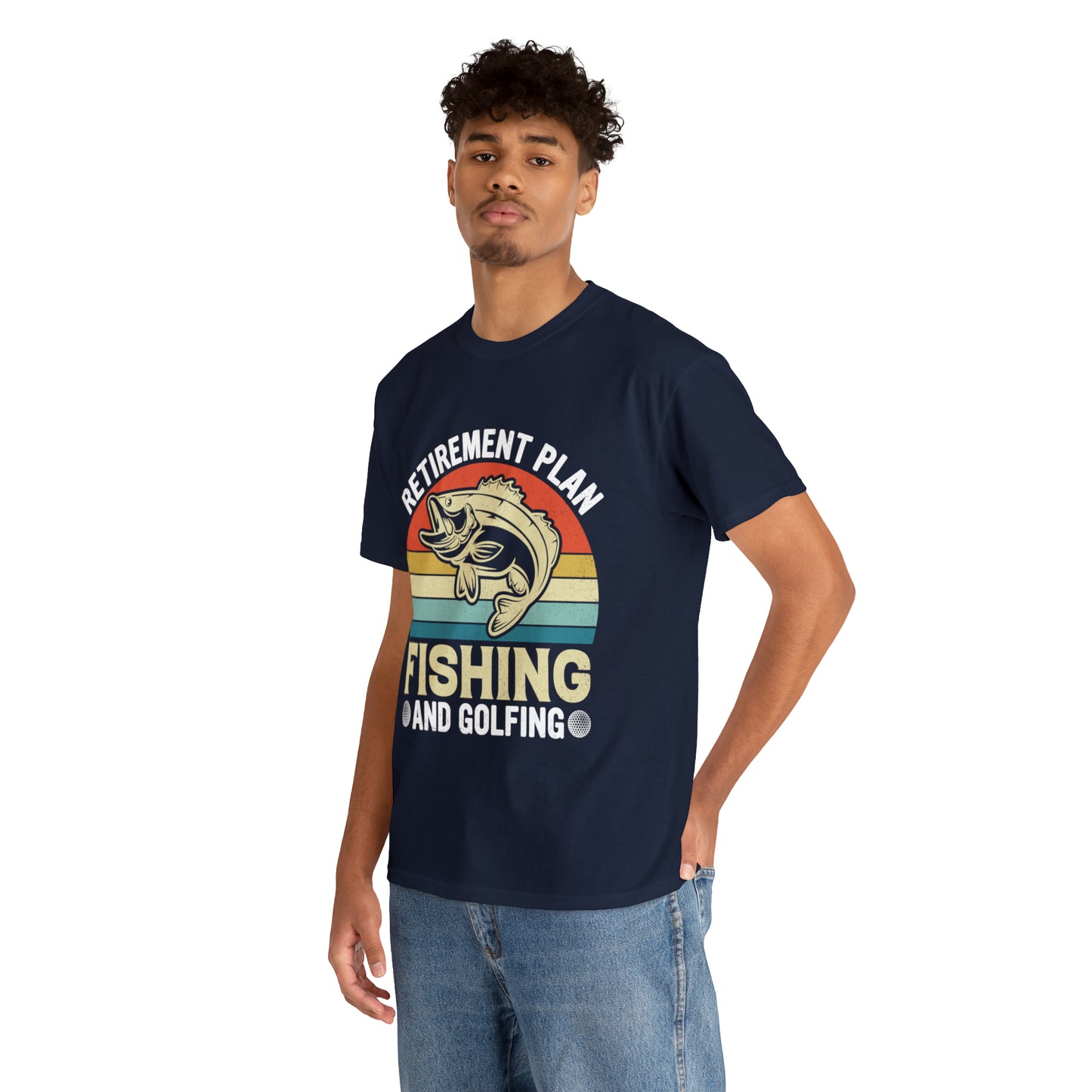 Retirement Plan Fishing Retro Tee Shirt