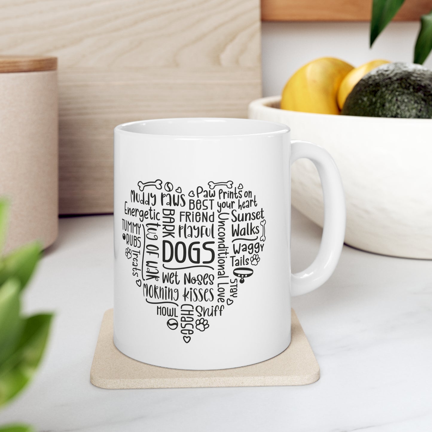 Dog Heart Love Mug 11oz