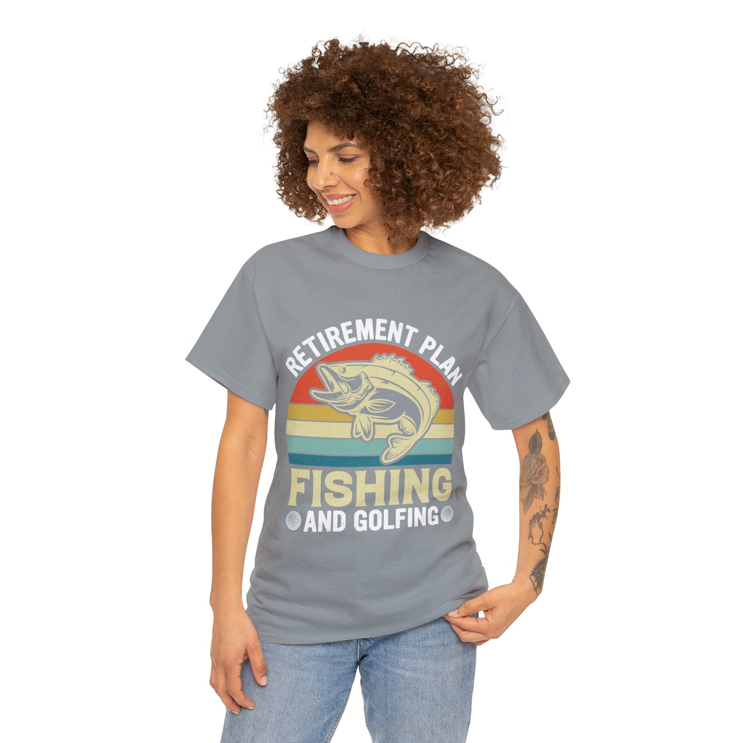 Retirement Plan Fishing Retro Tee Shirt