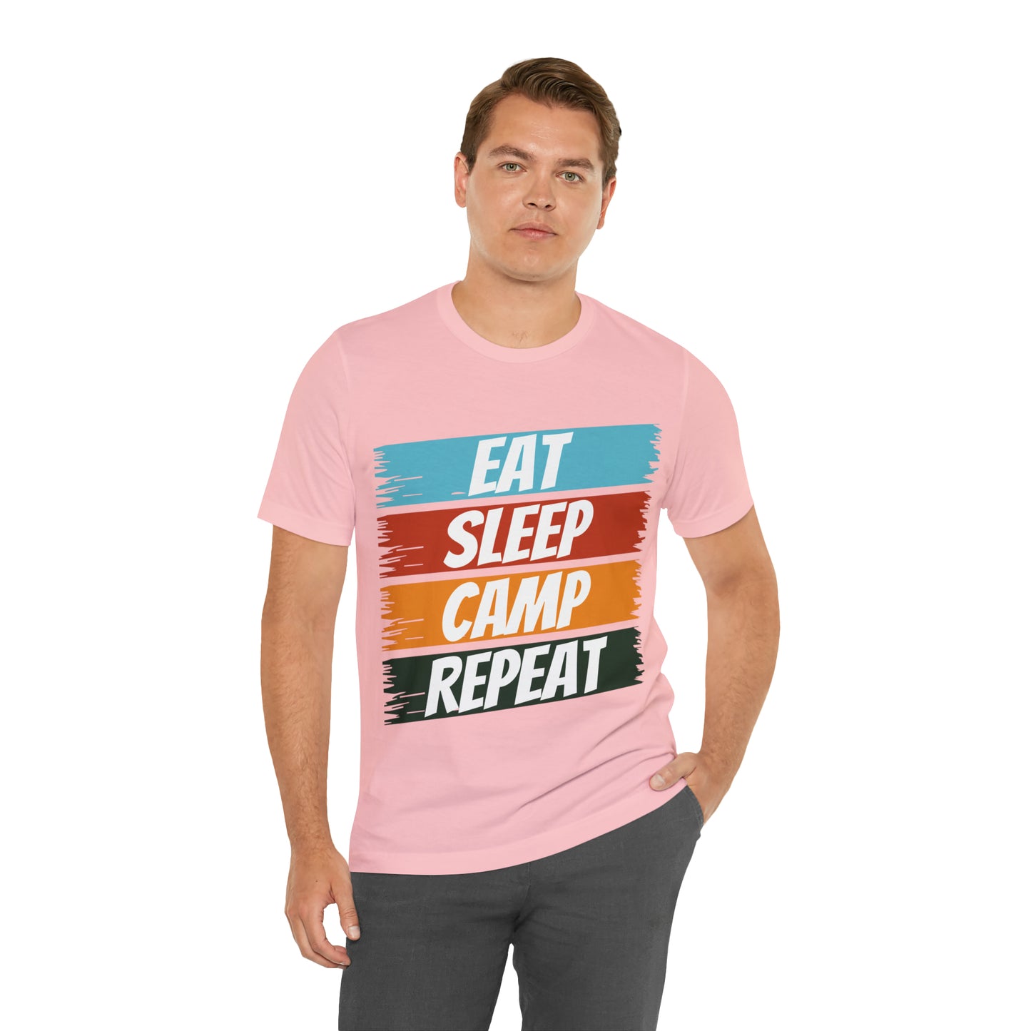 Eat Sleep Camp Repeat Short Sleeve Tee