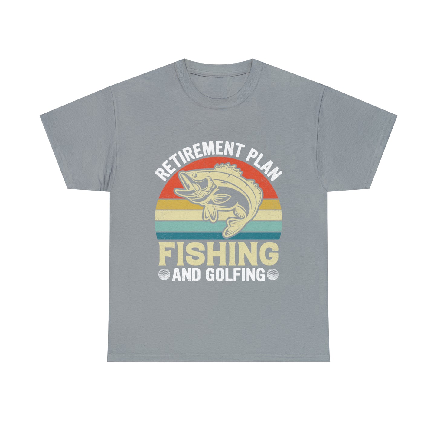 Retirement Plan Fishing Retro Tee Shirt
