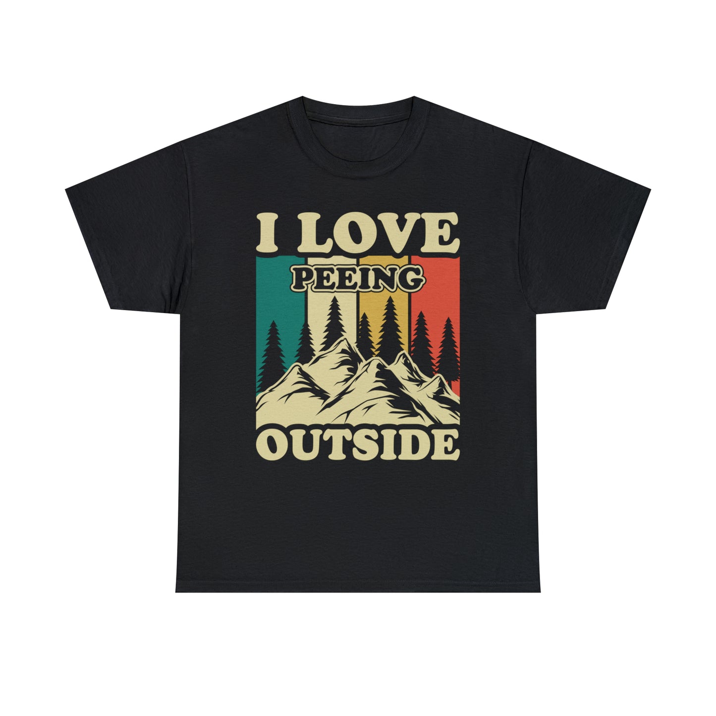Retro Vintage Camping T-Shirt I Love Peeing Outside