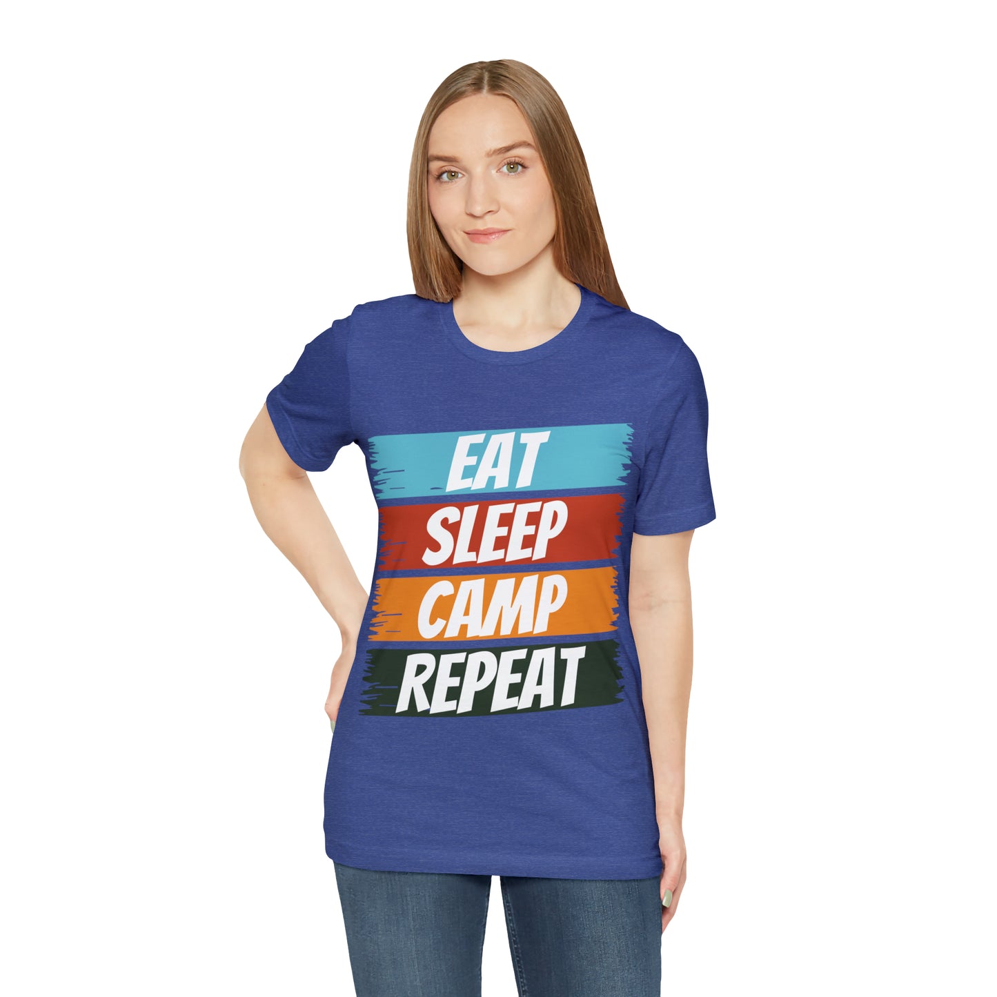 Eat Sleep Camp Repeat Short Sleeve Tee