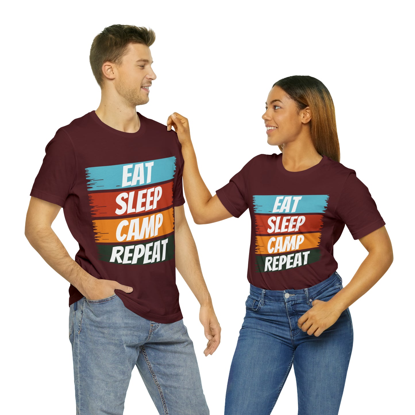 Eat Sleep Camp Repeat Short Sleeve Tee