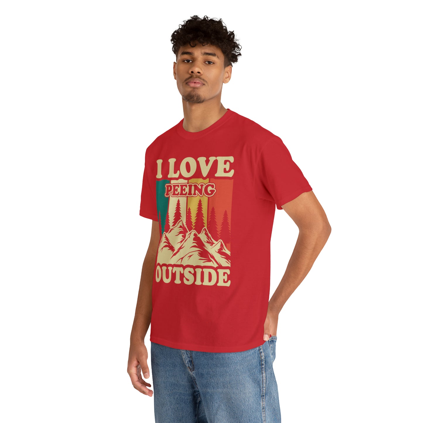 Retro Vintage Camping T-Shirt I Love Peeing Outside
