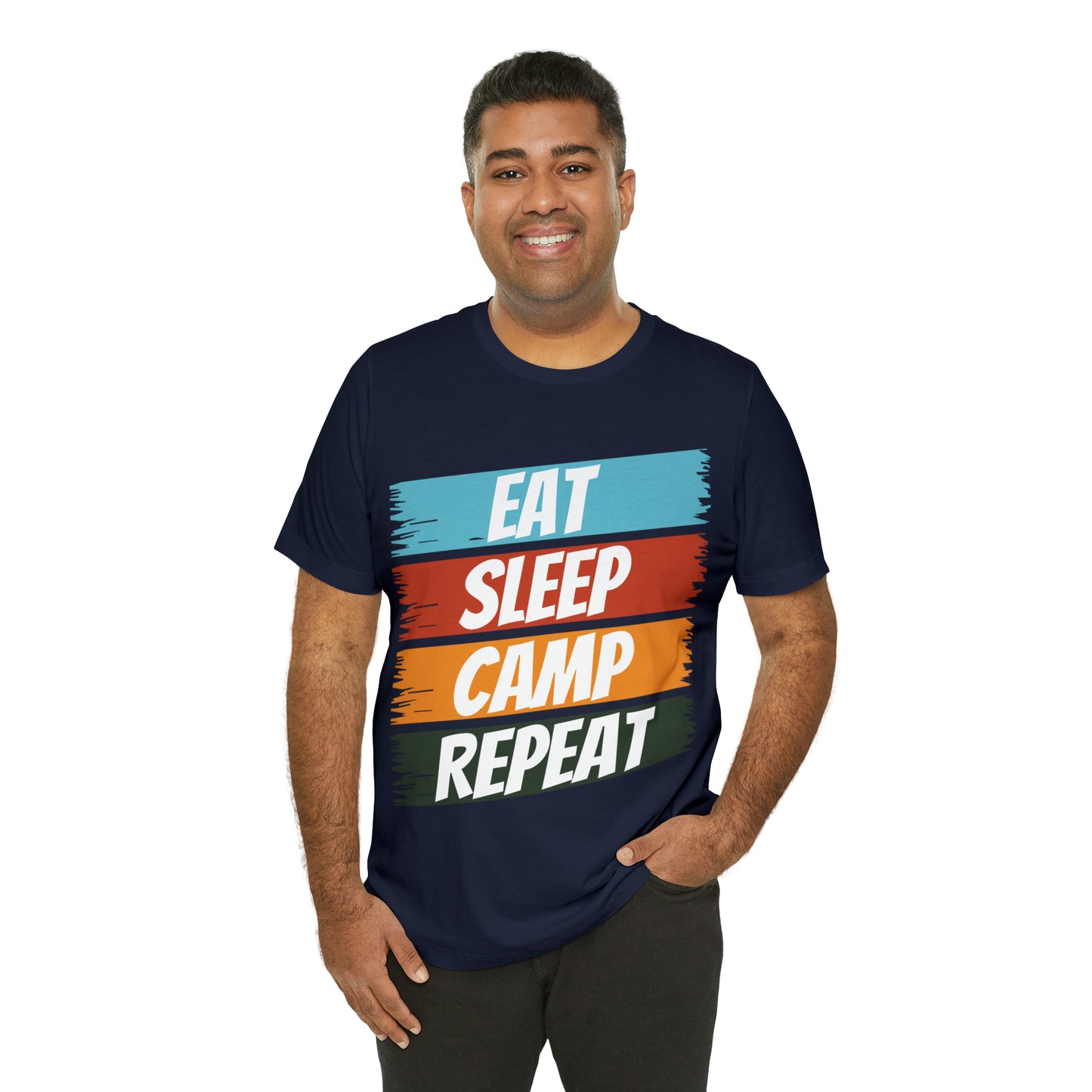 Eat Sleep Camp Repeat Short Sleeve Tee