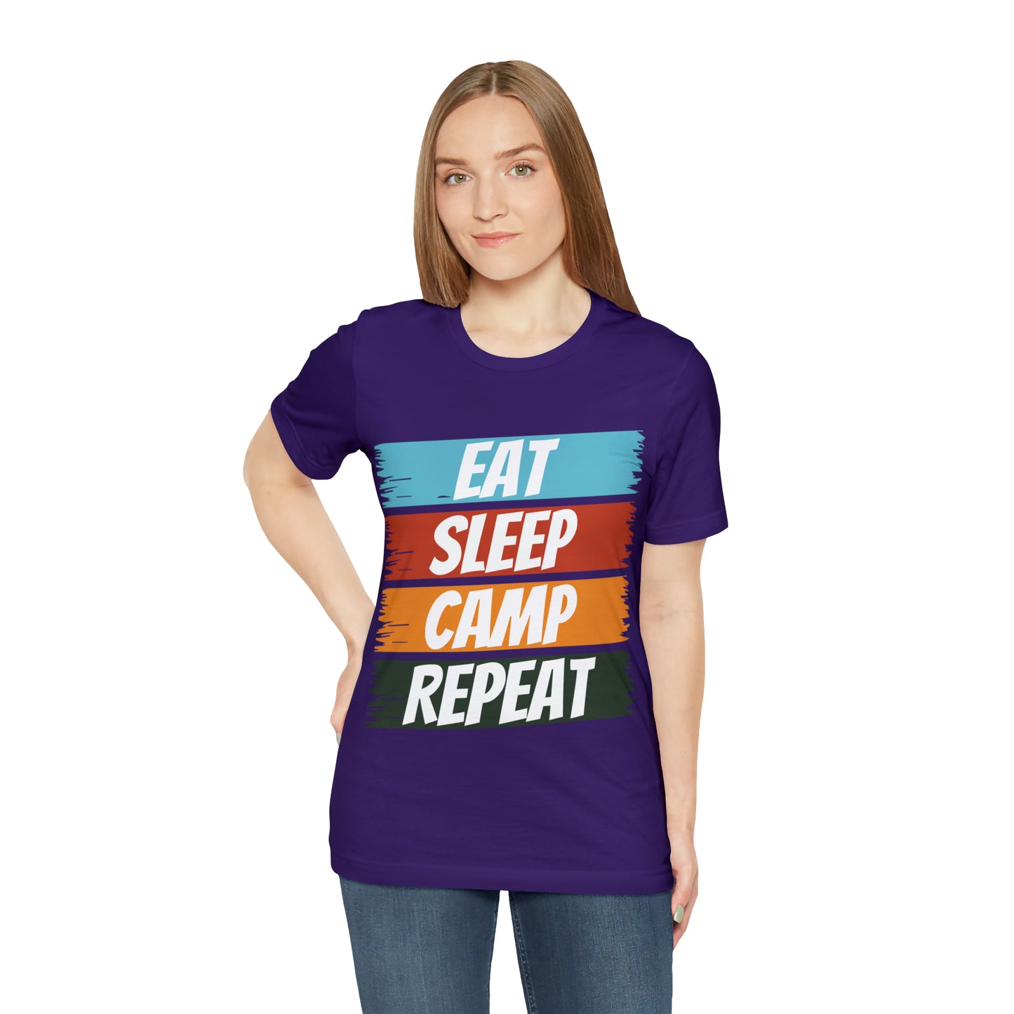 Eat Sleep Camp Repeat Short Sleeve Tee