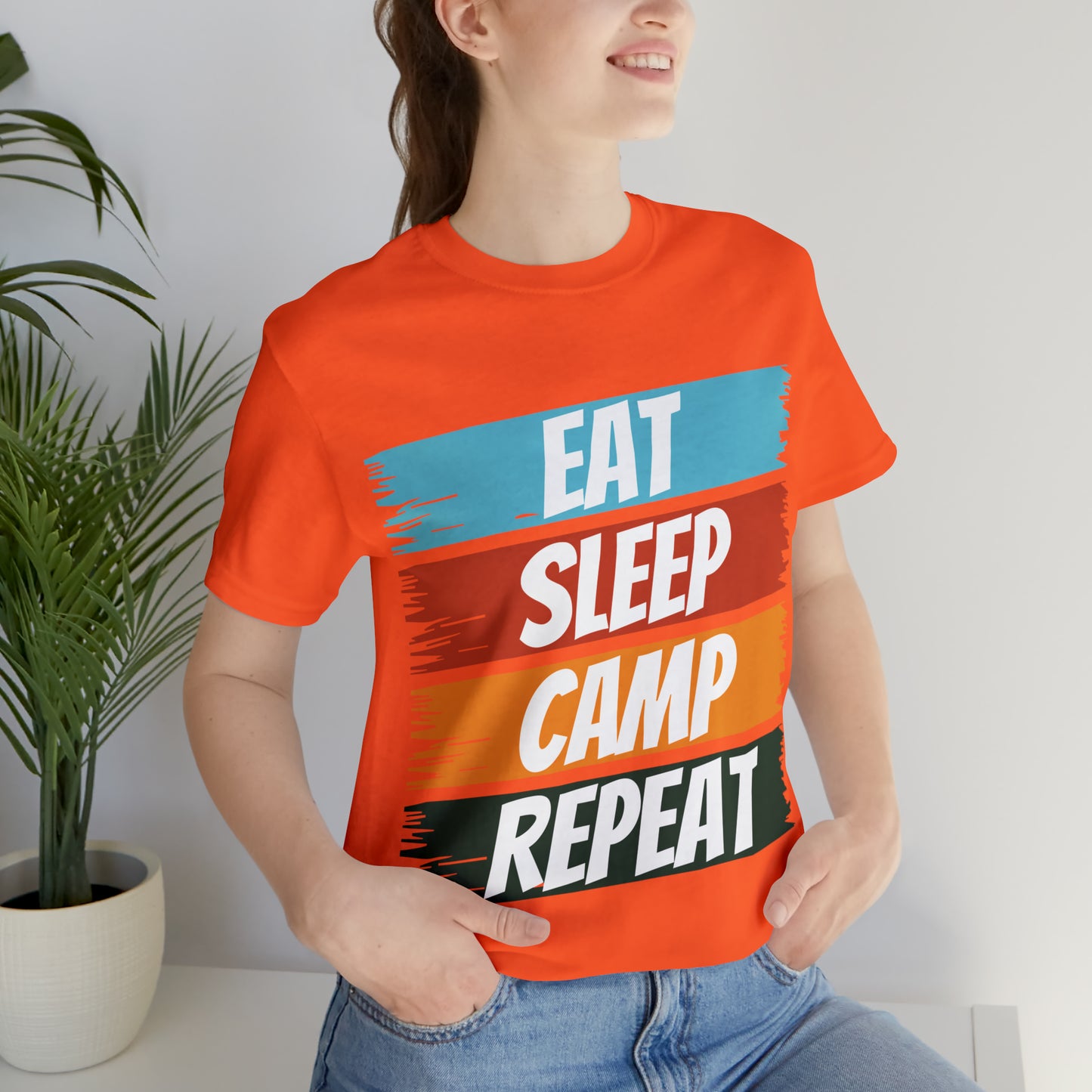 Eat Sleep Camp Repeat Short Sleeve Tee