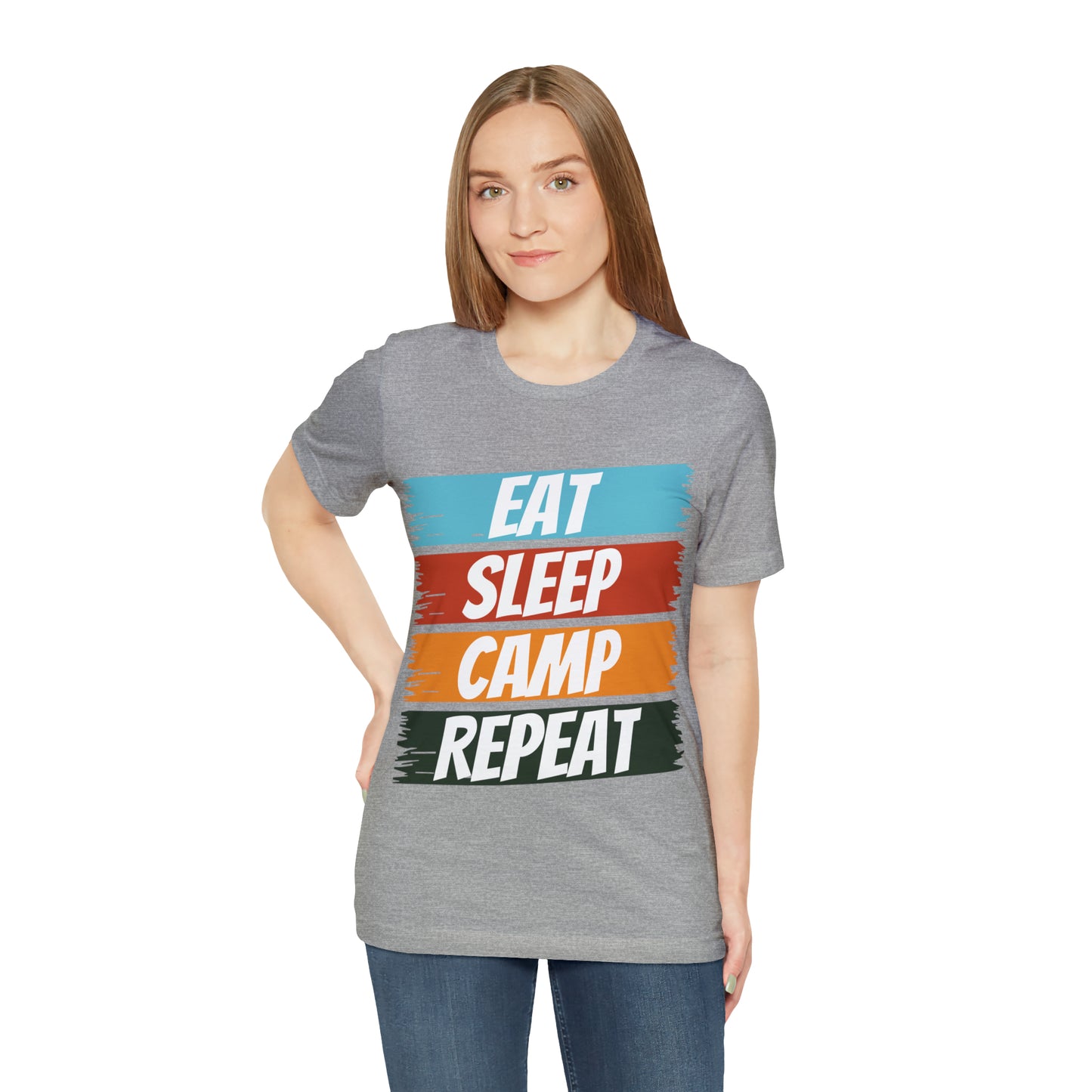 Eat Sleep Camp Repeat Short Sleeve Tee