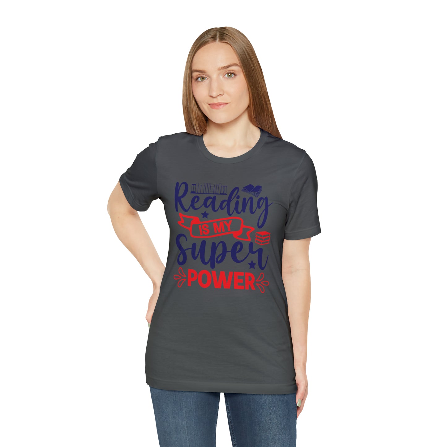 Reading Is My Super Power Short Sleeve Tee