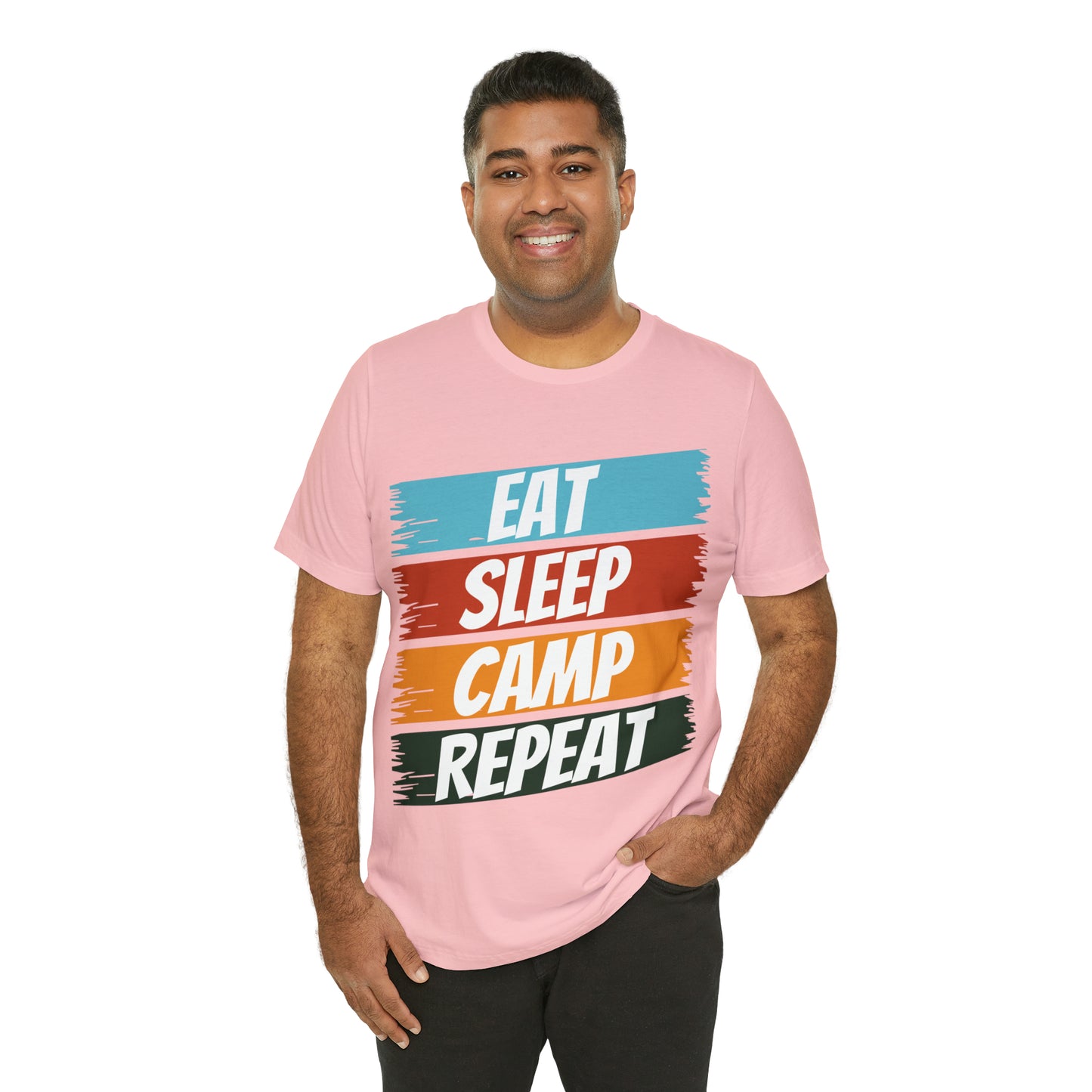 Eat Sleep Camp Repeat Short Sleeve Tee