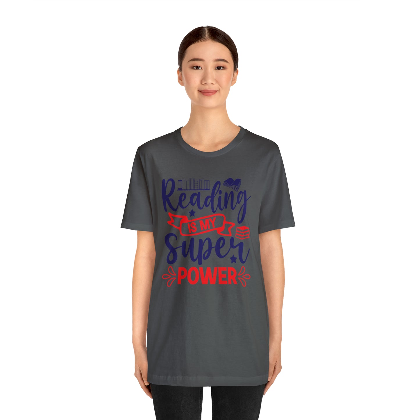 Reading Is My Super Power Short Sleeve Tee
