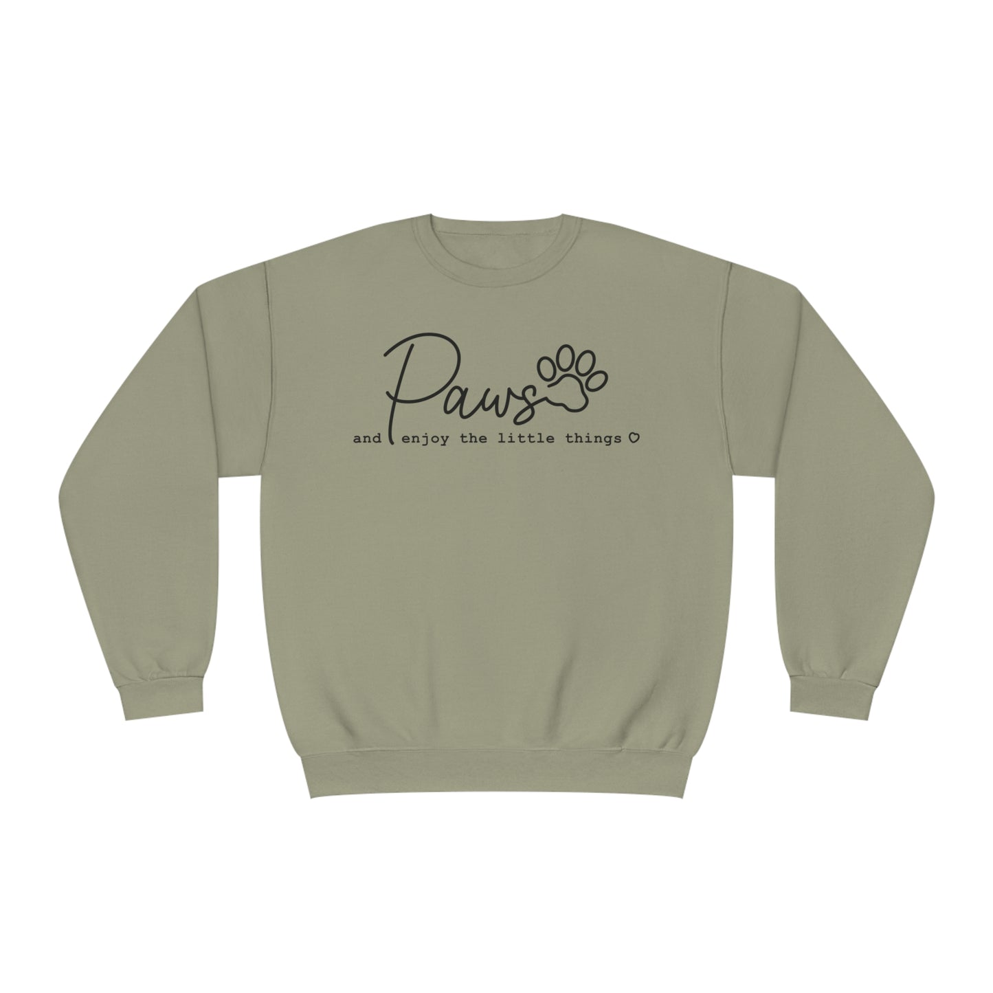 Paws And Enjoy The Little Things Dog Lover Crewneck Sweatshirt