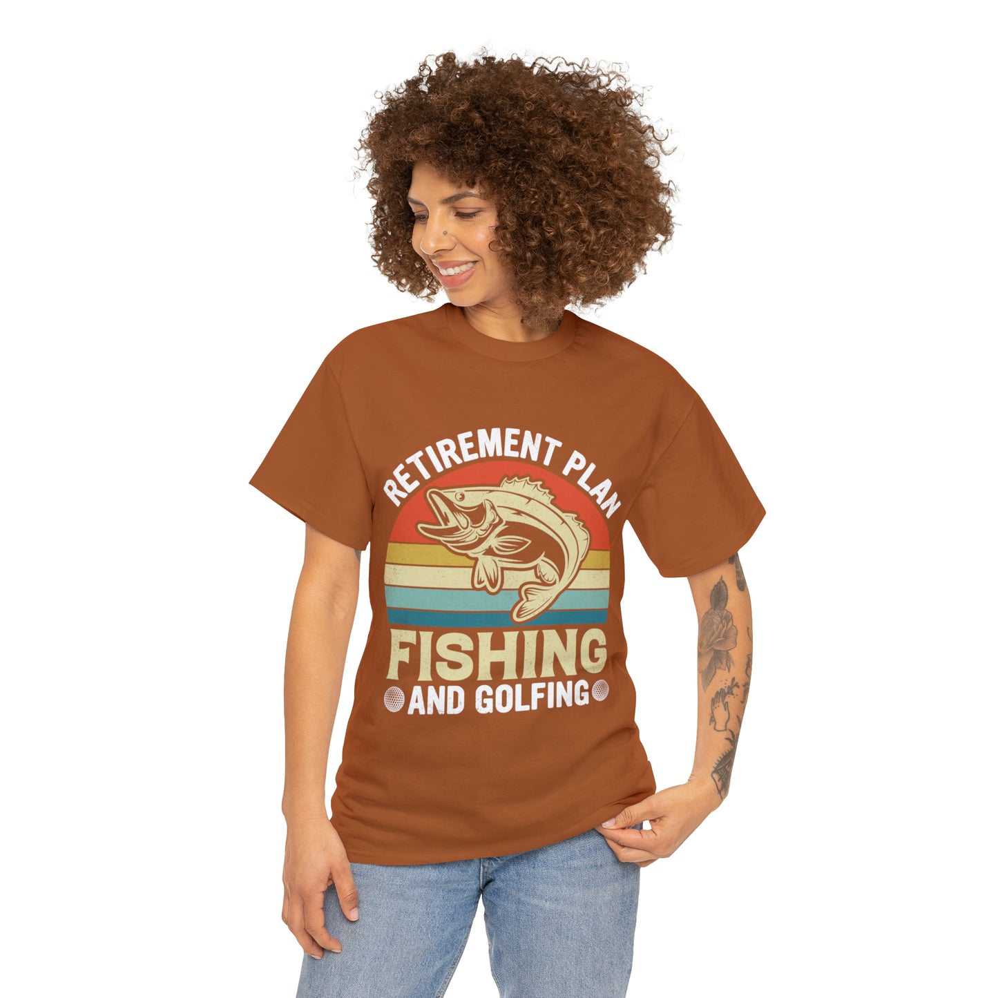 Retirement Plan Fishing Retro Tee Shirt