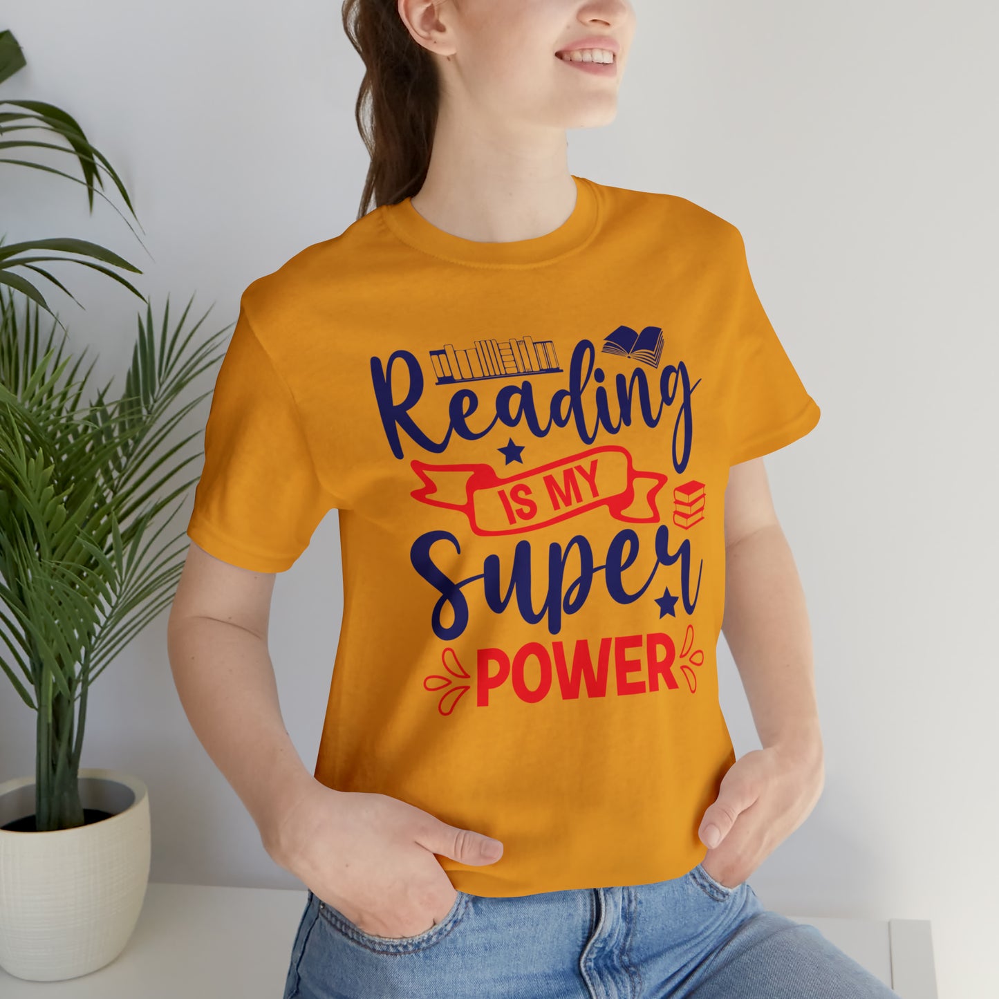 Reading Is My Super Power Short Sleeve Tee