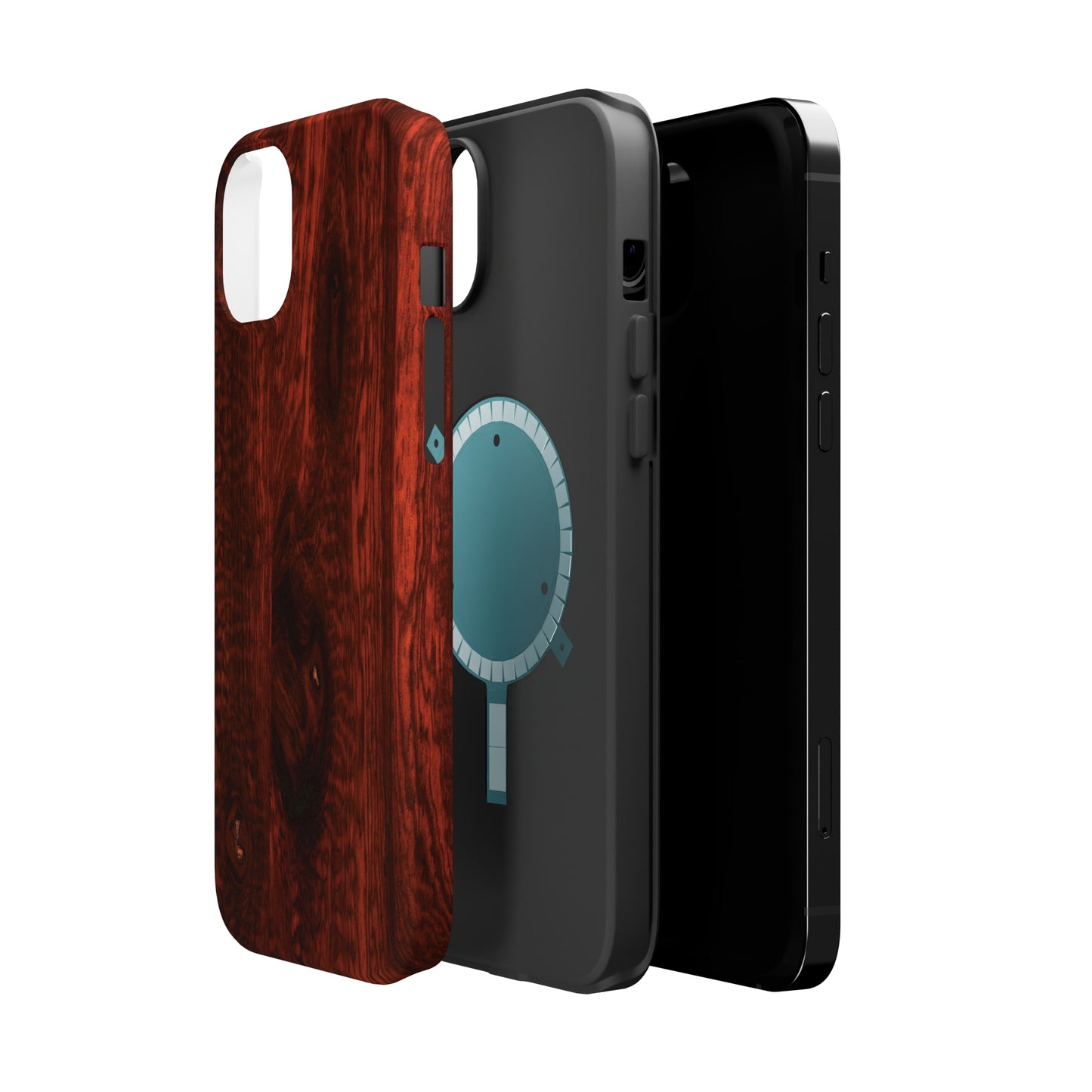 Dark Red Hardwood MagSafe Tough Cases