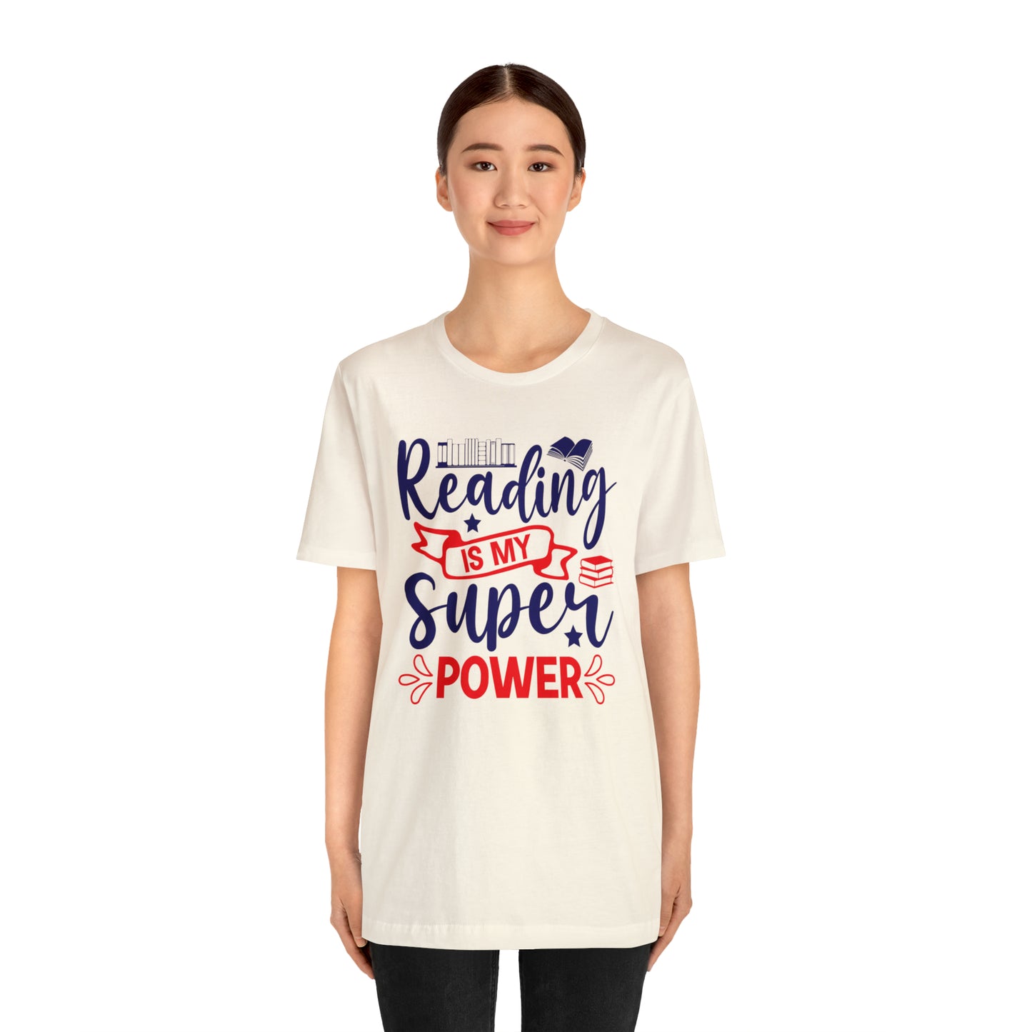 Reading Is My Super Power Short Sleeve Tee