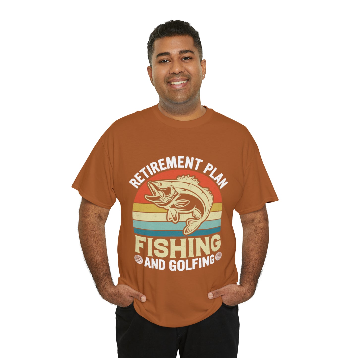 Retirement Plan Fishing Retro Tee Shirt