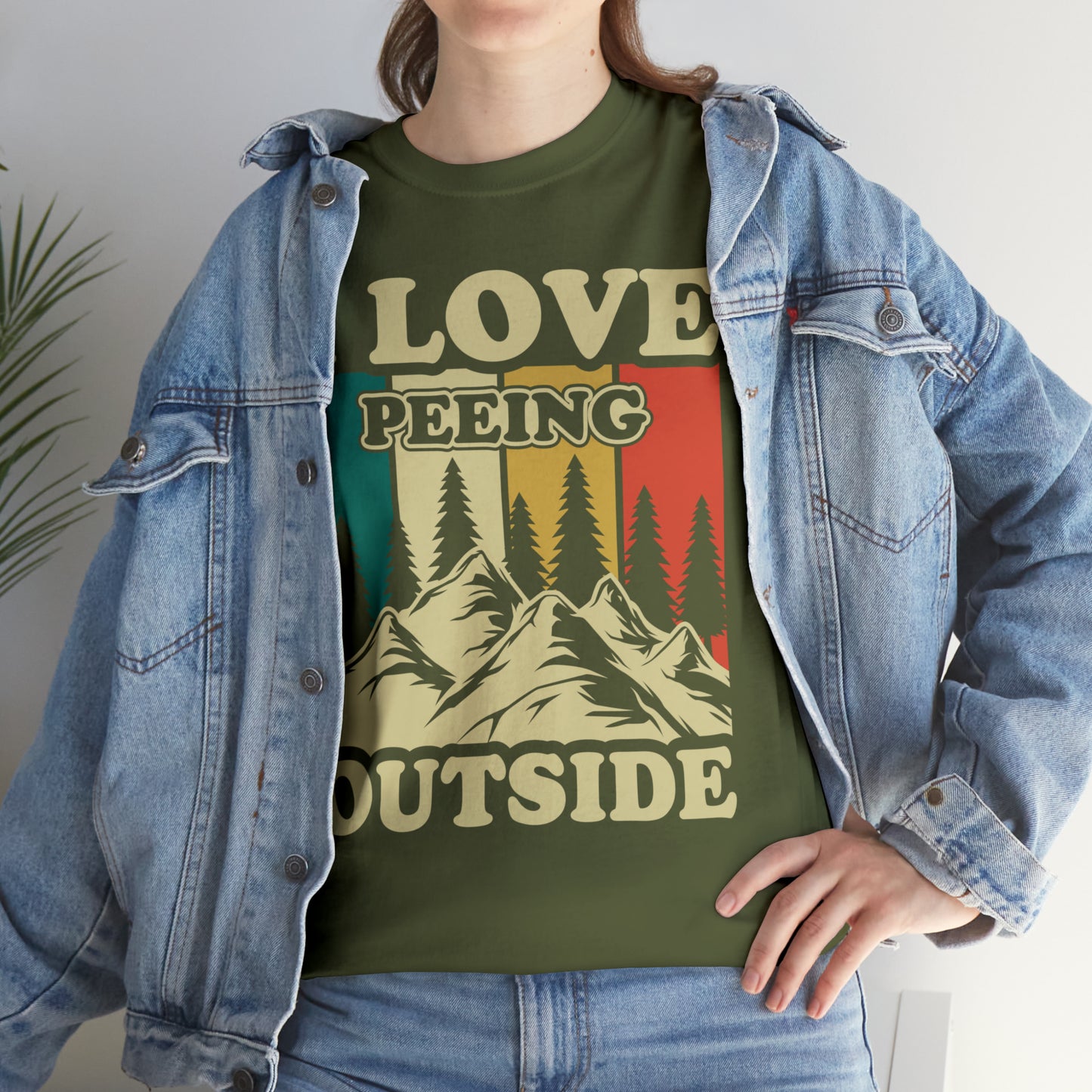 Retro Vintage Camping T-Shirt I Love Peeing Outside
